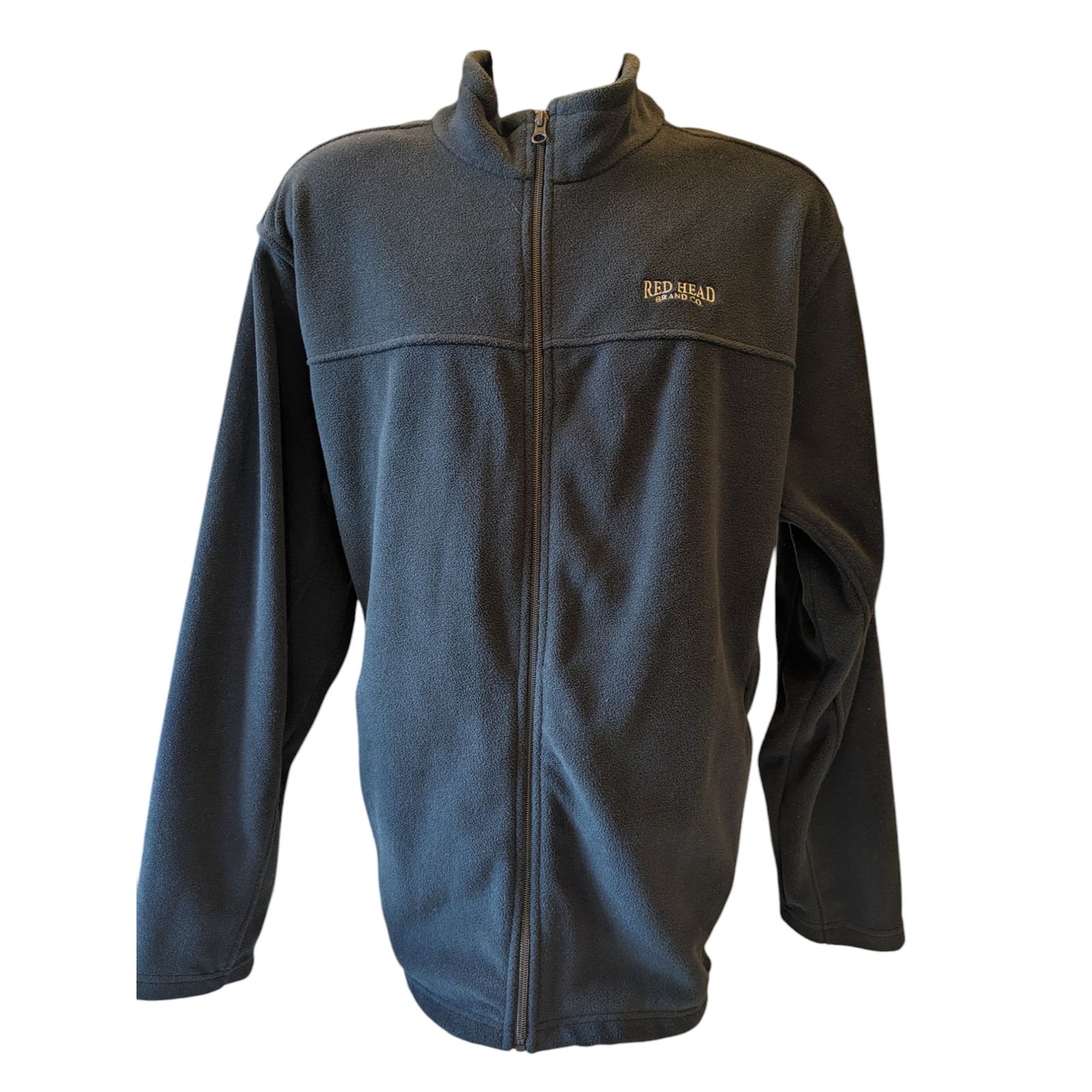 Redhead Fleece Jacket Mens XL Full Zip Black Outdoor Layer Hiking Field