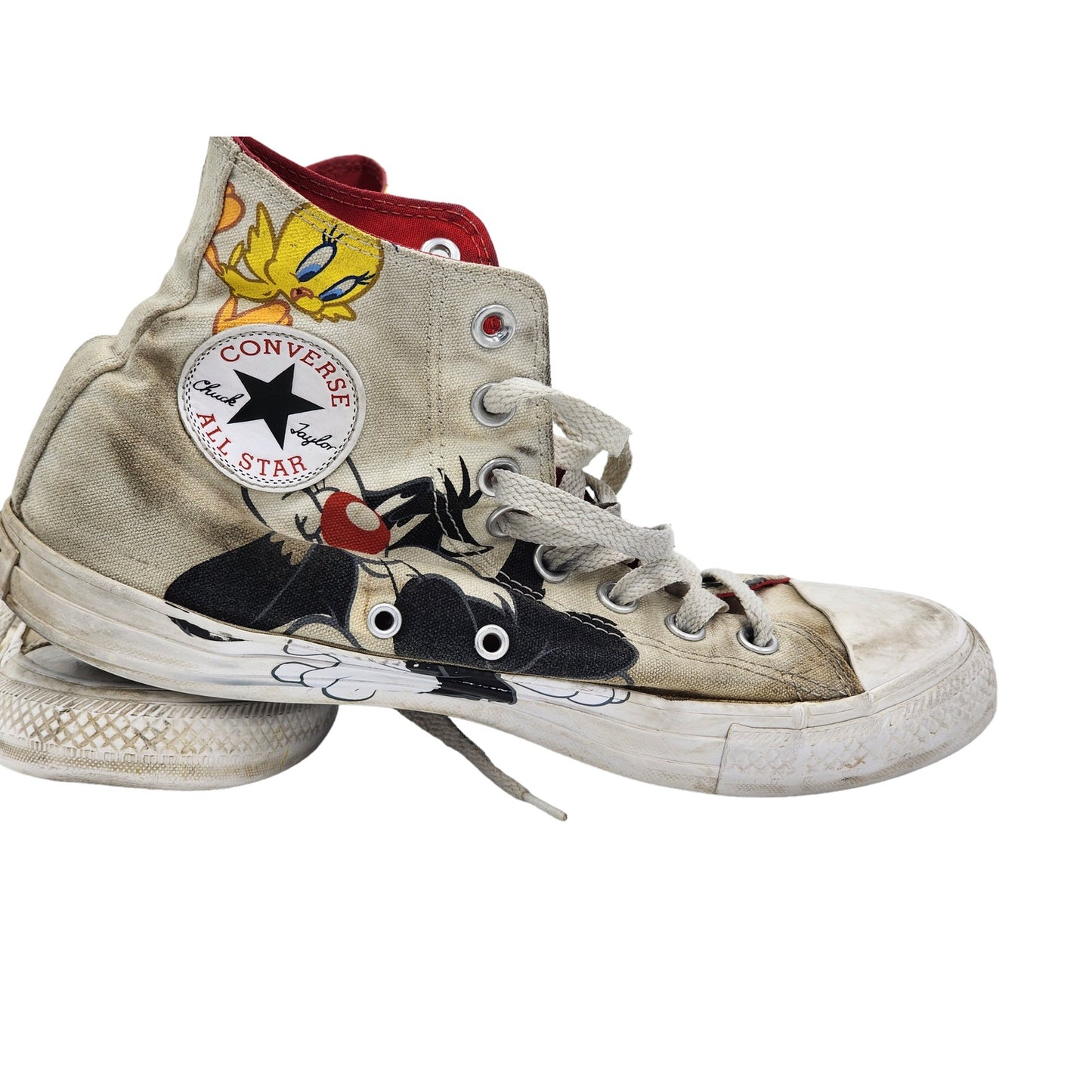 Vintage Converse Chuck Taylor Shoes Looney Tunes Sneakers Mens 7 Womens 9 Tweety