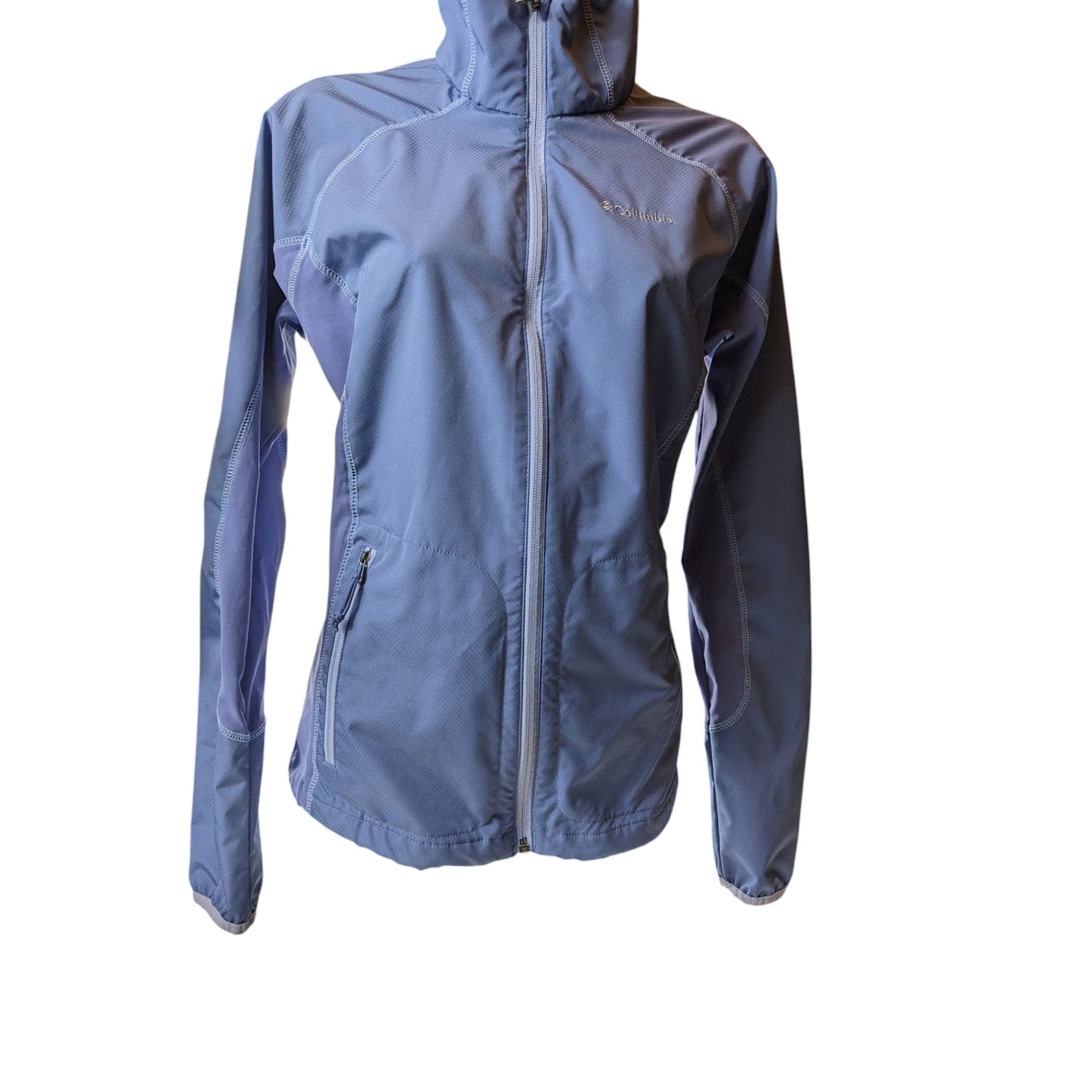 Columbia Jacket Women Medium Softshell Omni Shield Zip Hiking Running Activewear