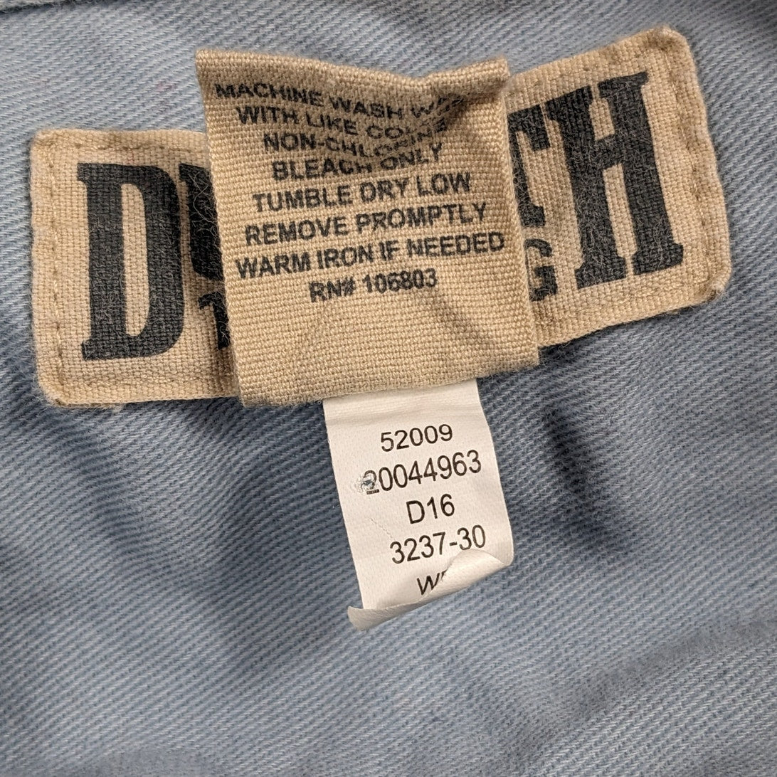 Duluth Trading Shirt Men 3XL Button Up Long Sleeve Workwear Chest Pockets Rugged