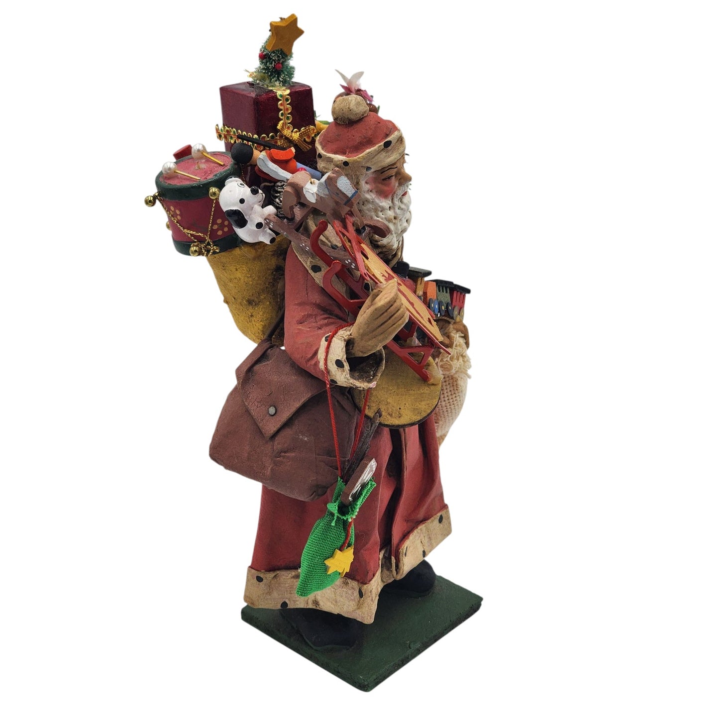 Vintage Italian Santa Figurine Italy HandPainted Old World Christmas Decor 10"