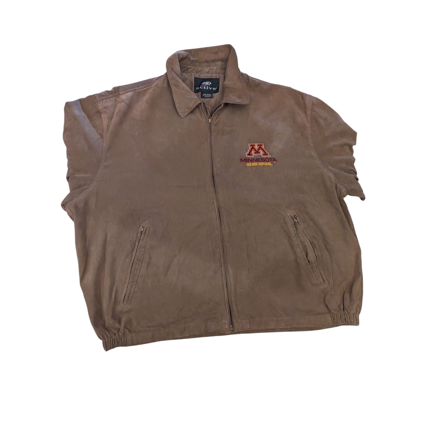 Vintage Minnesota Golden Gophers Men 2XL Jacket Active Zip Bomber Collegiate