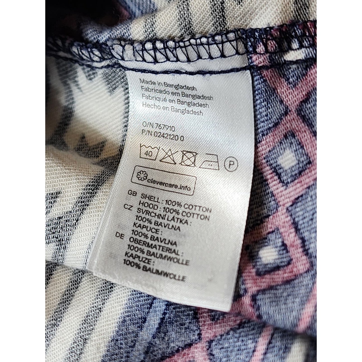 HM Divided Hoodie Womens 10 Shacket Boho Southwestern Style Full Zip Aztec