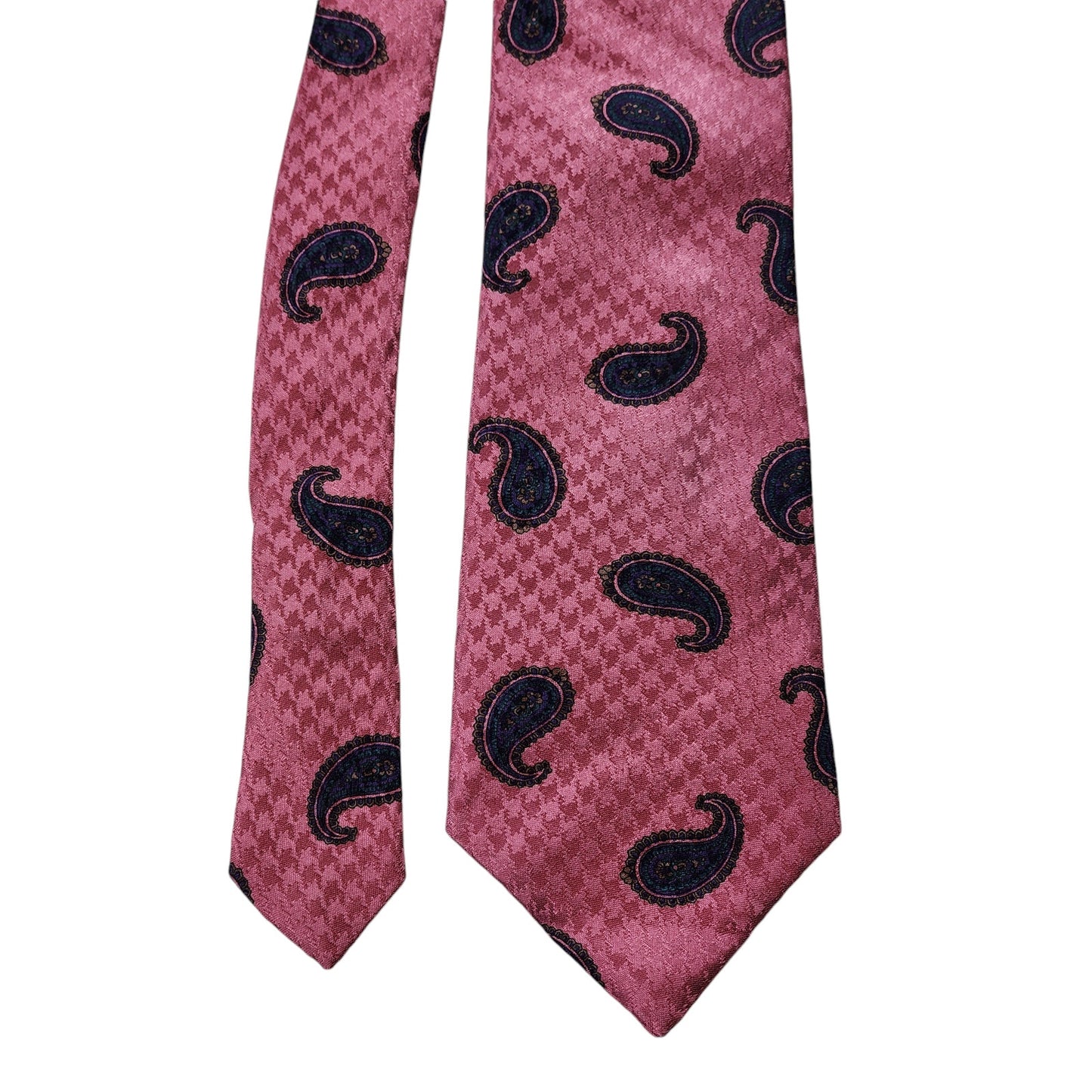 Norseman Vintage Silk Mens Tie Burgundy Necktie Neckwear Gentleman Y2k Retro