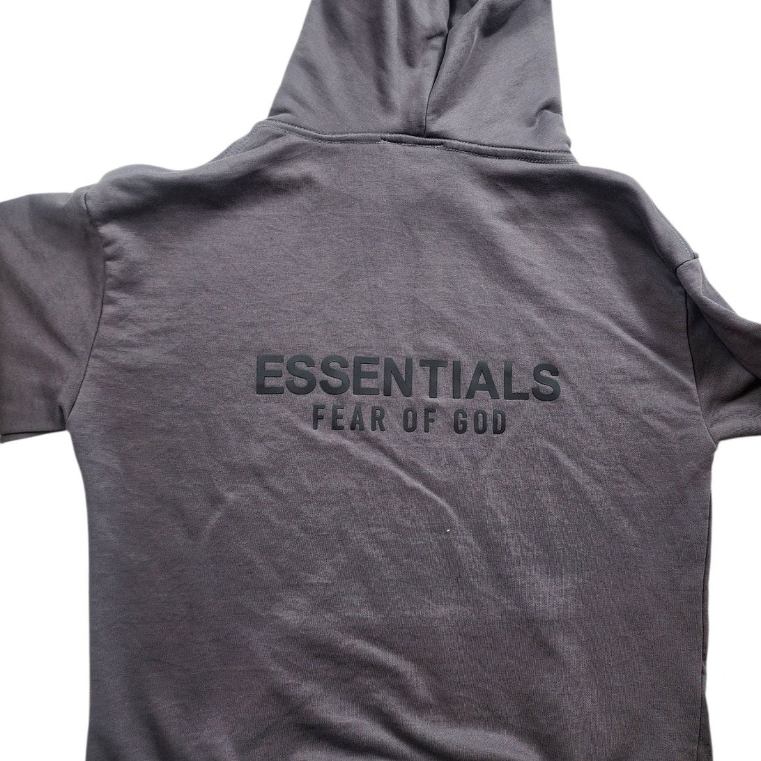Fear of God Essentials Hoodie Mens Medium Gray Pullover Sweatshirt Streetwear