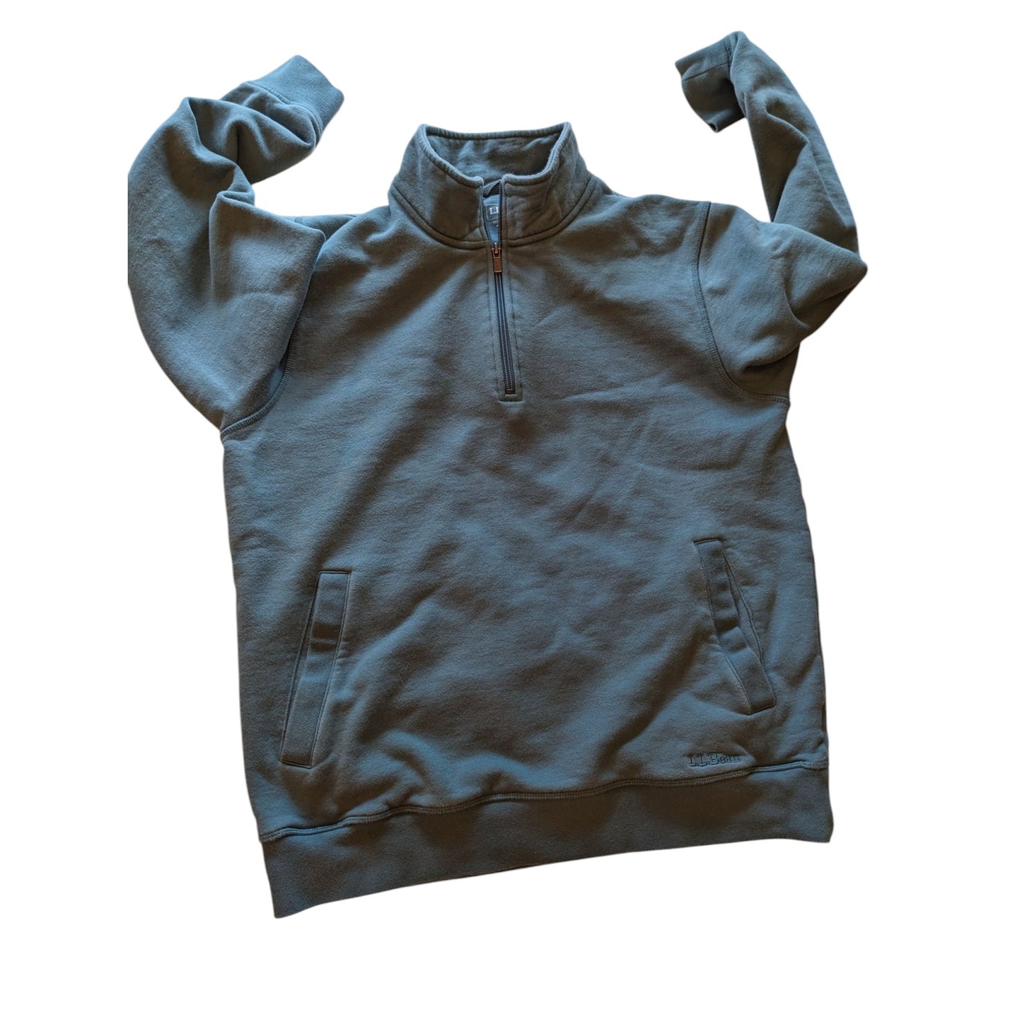 LL Bean Pullover Womens Medium Fleece Sweatshirt Traditional Fit Kangaroo Pocket