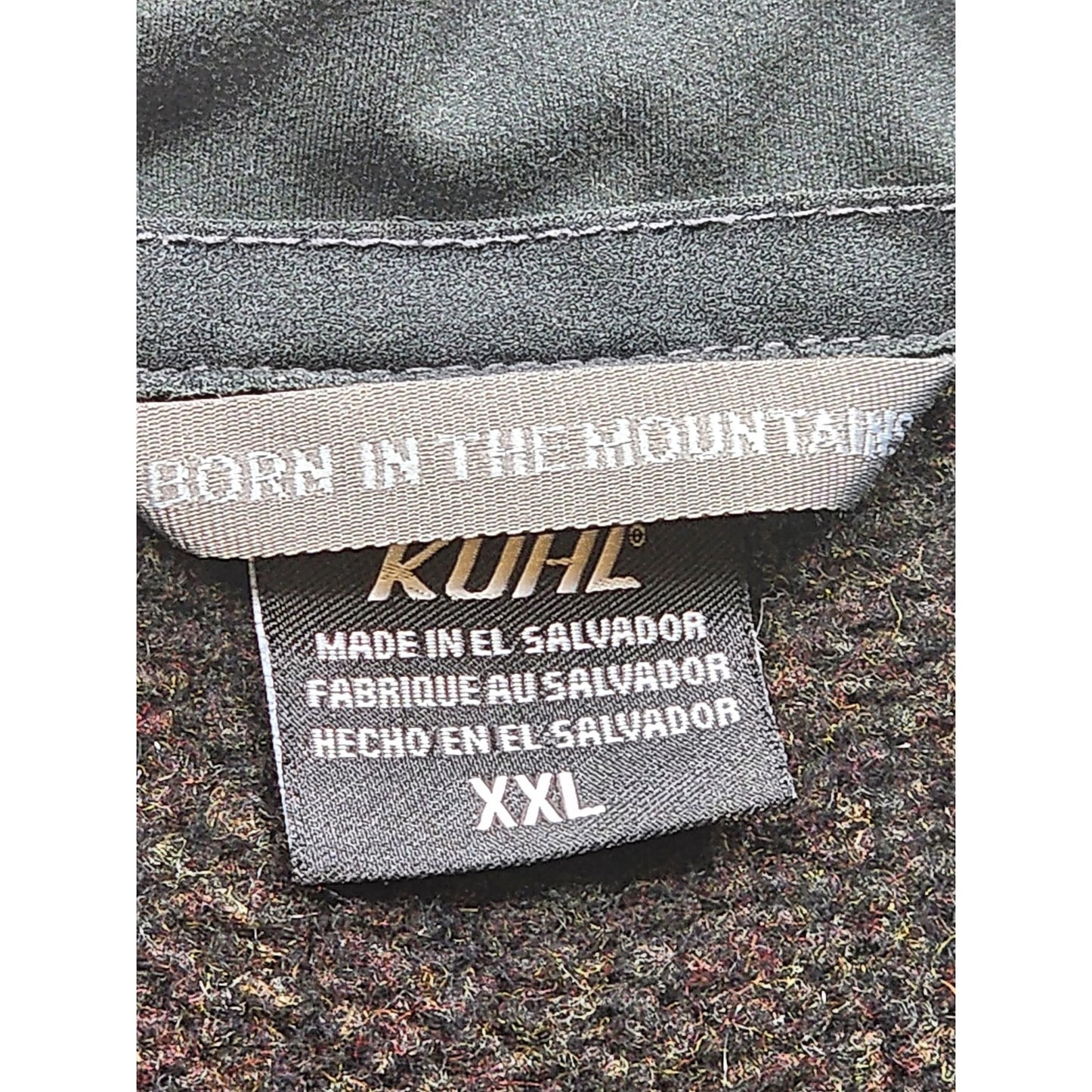 KUHL Sweater Mens XXL Fleece Zip Pullover Hiking Long Sleeve Born In Mountains