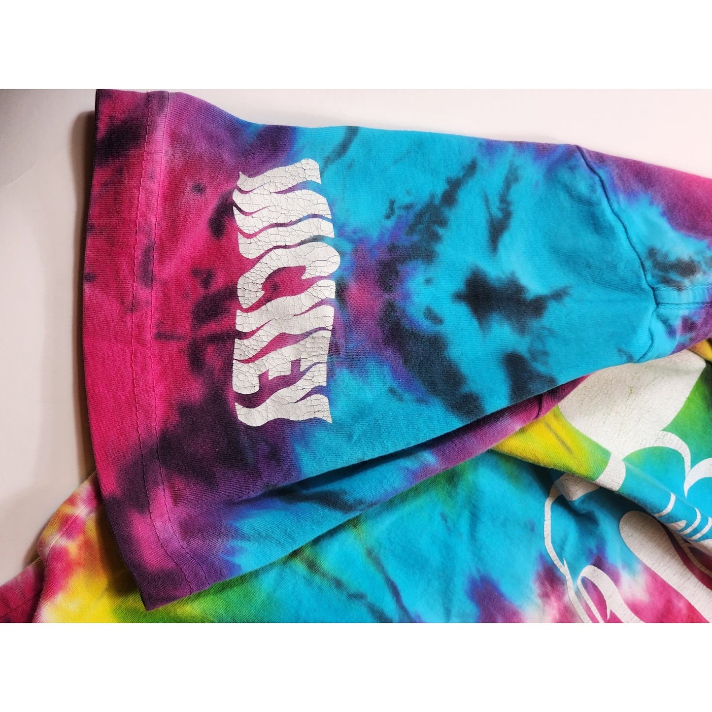 Disney Neff Shirt Mens Medium Mickey Short Sleeve Retro Streetwear Bold Tie Dye