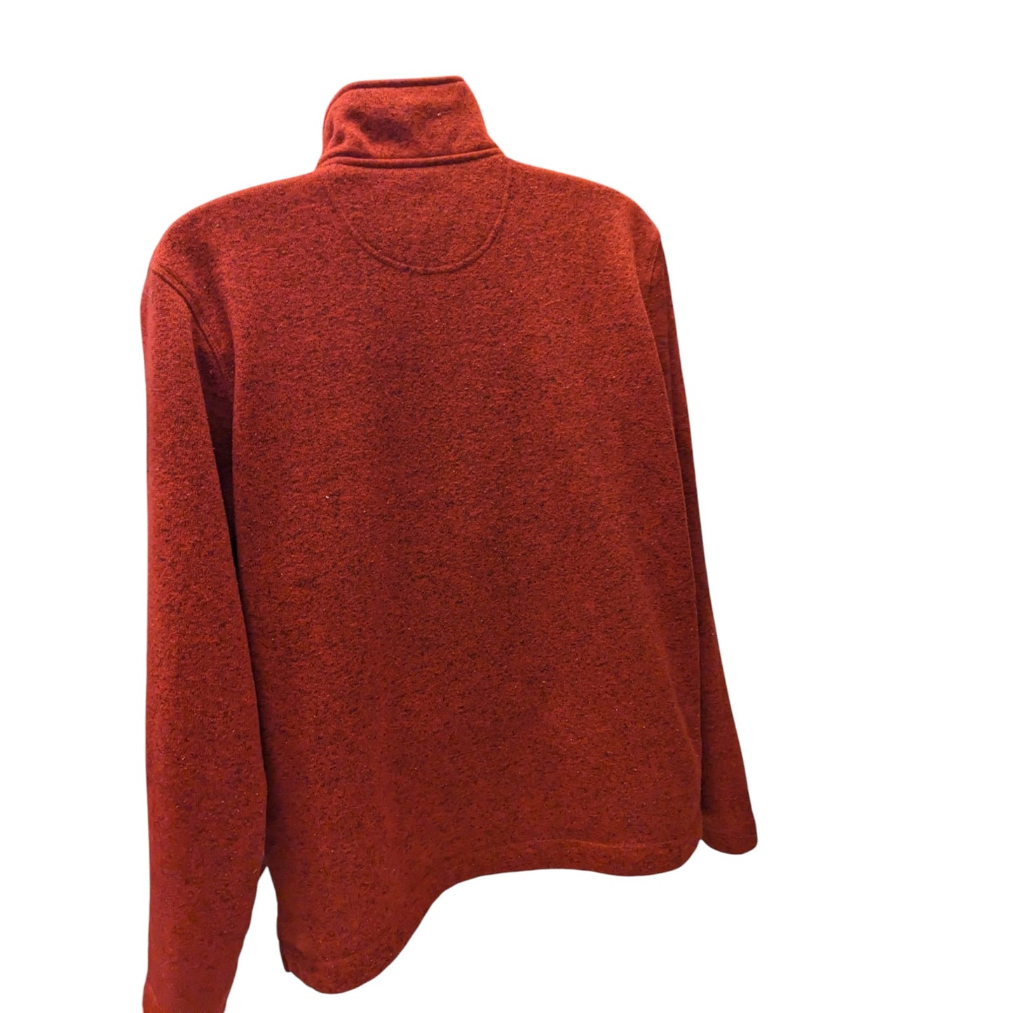 Wrangler Pullover Sweater Men Large Red Zip Fleece Pullover Sweater Polyester