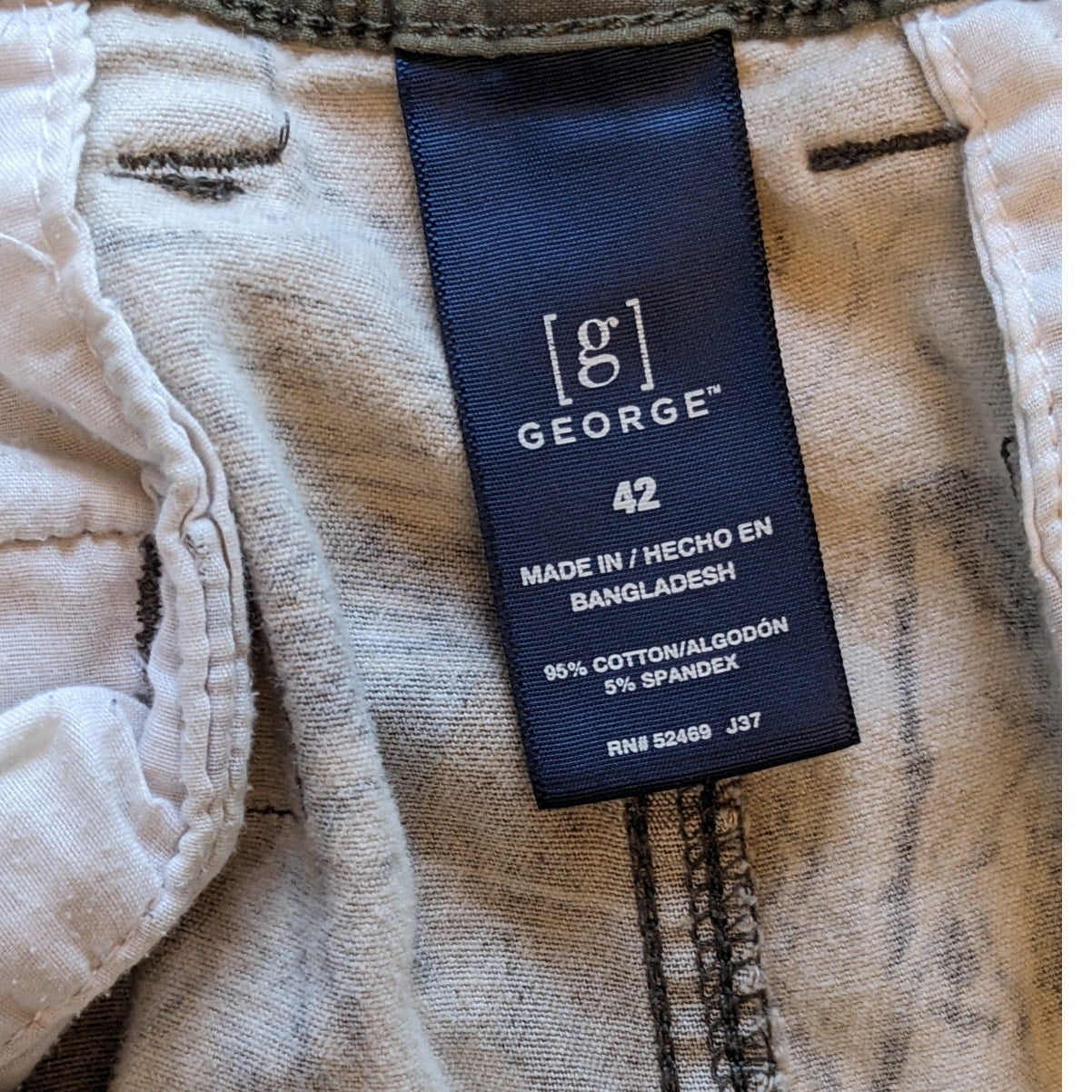 George Camo Cargo Shorts Men 42 Realtree Utility Pocket Hiking Waistband Stretch