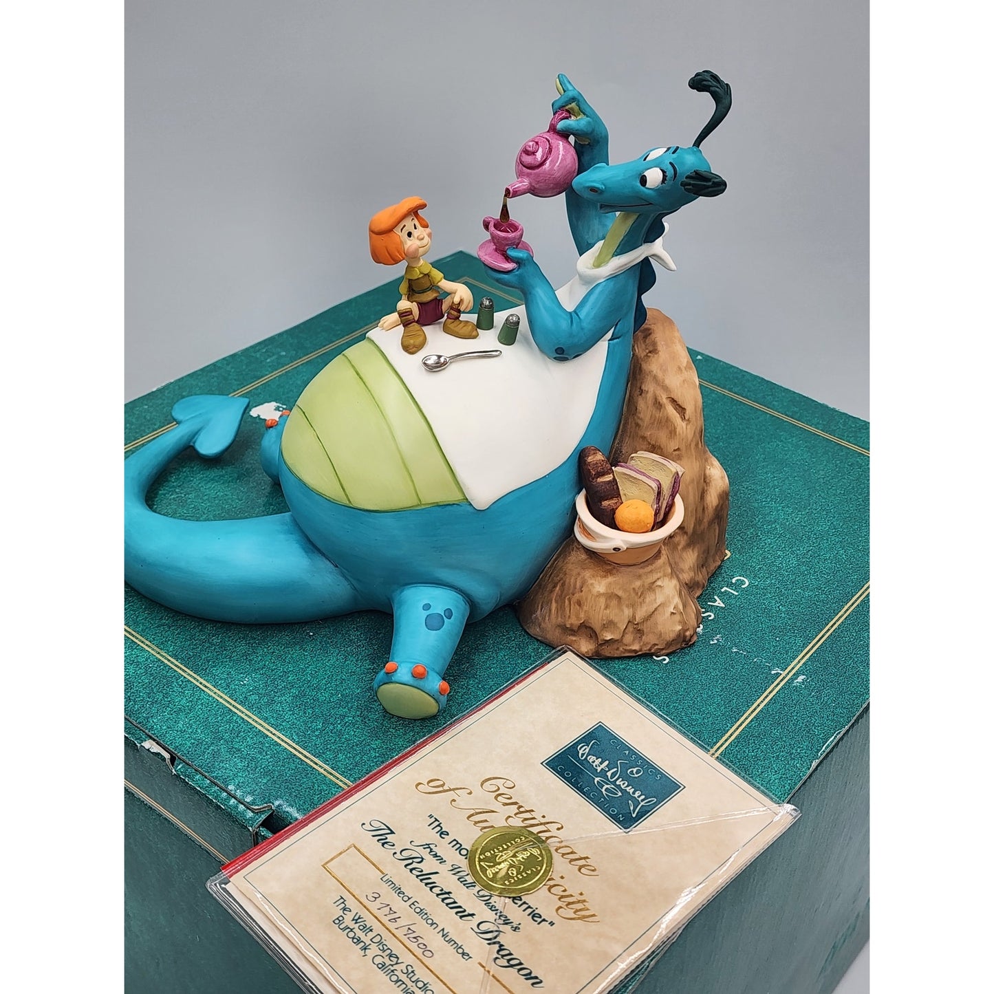 WDCC Reluctant Dragon Boy Tea More The Merrier LE Vintage Disney Retired COA Box