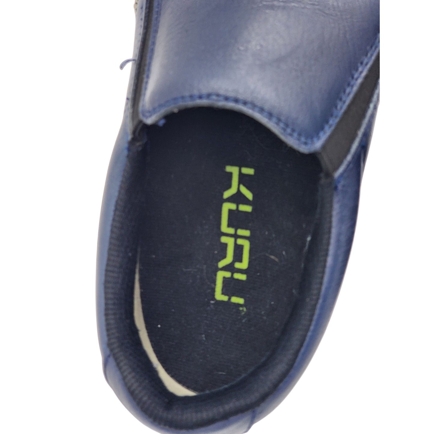 KURU Shoes Womens 11.5 Blue Leather Slip On Comfort Casual Walking Kivi Plantar