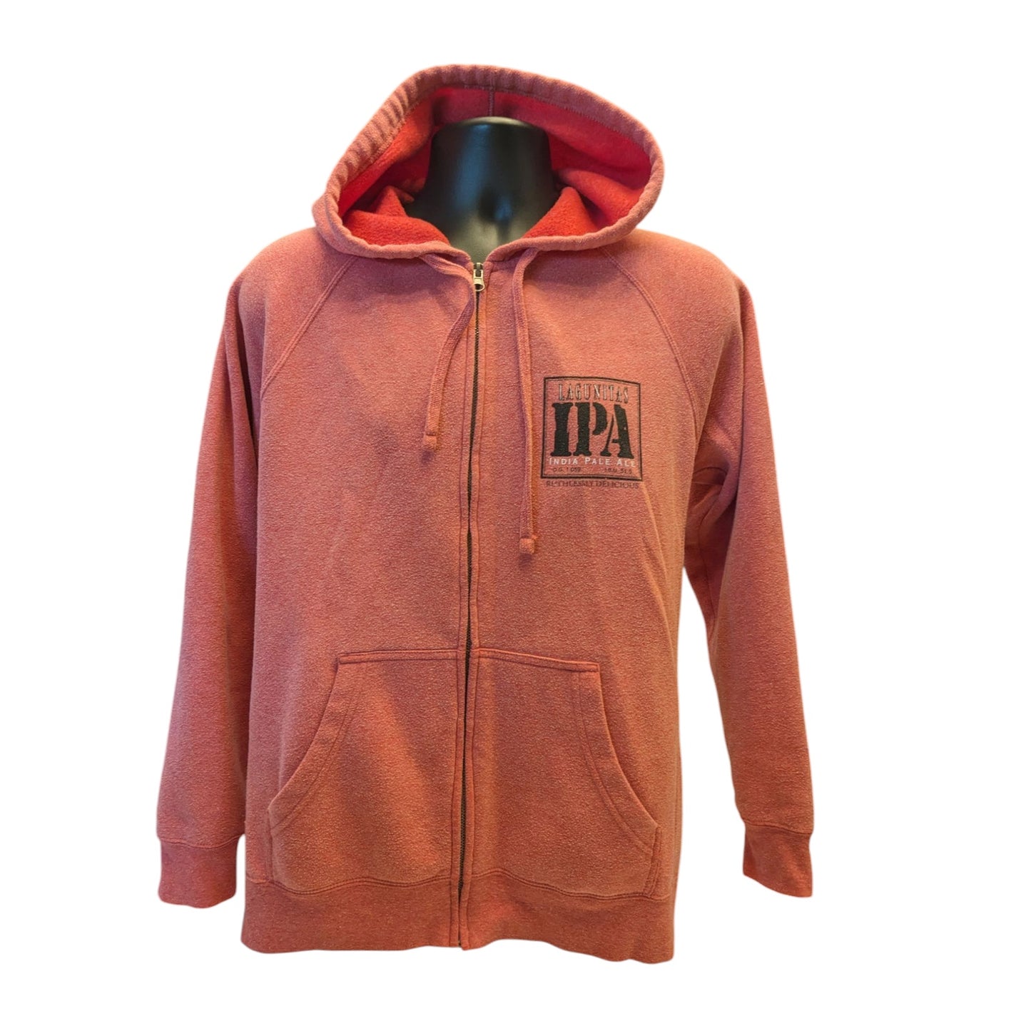 Lagunitas IPA Hoodie Independent Trading Co Mens Small Full Zip Beer Graphic