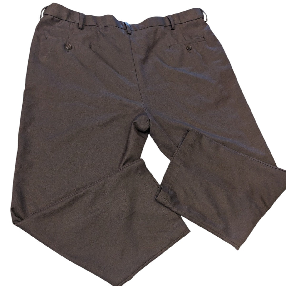 Haggar Gray Brown Dress Pants Mens 44x30 Classic Fit Office Slacks Workwear