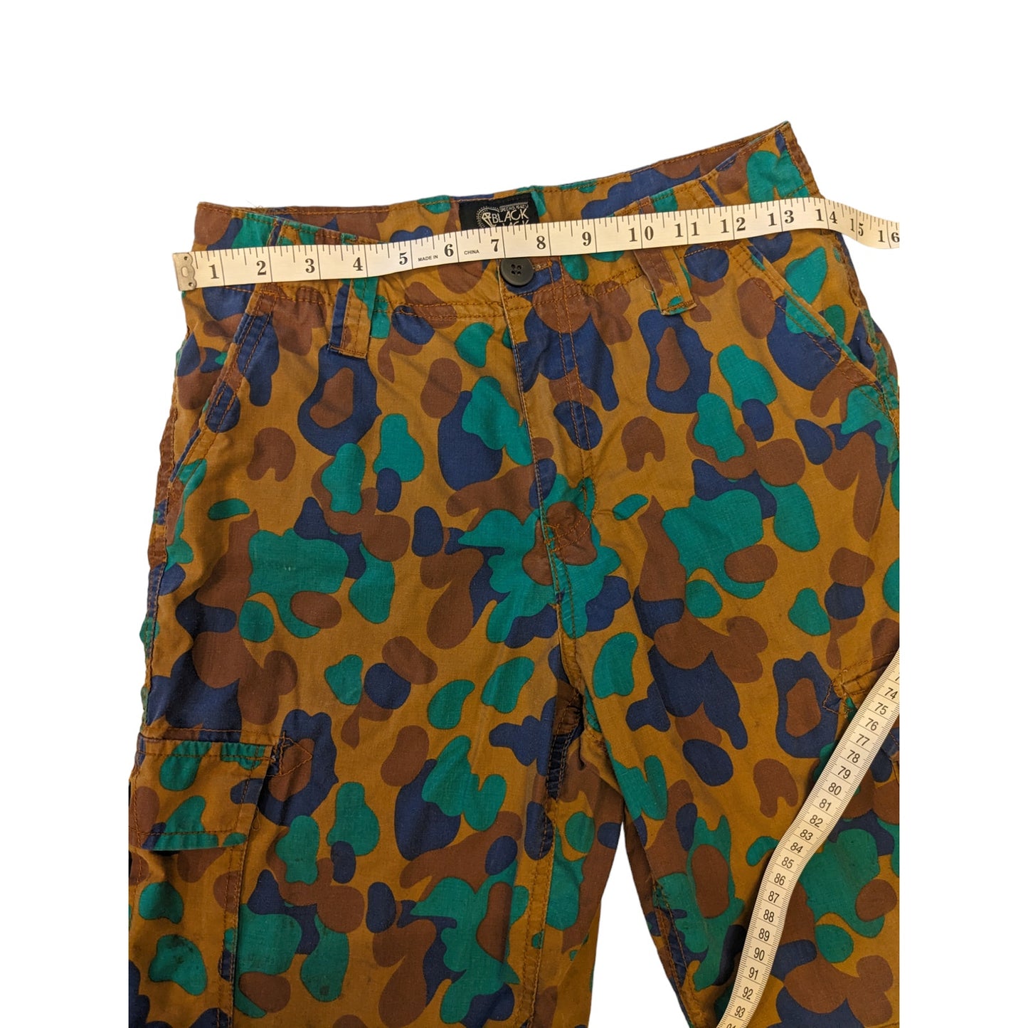 Black Jack Shorts Women 14 Cargo Camo Brown Blue Green Multiple Pockets Tactical