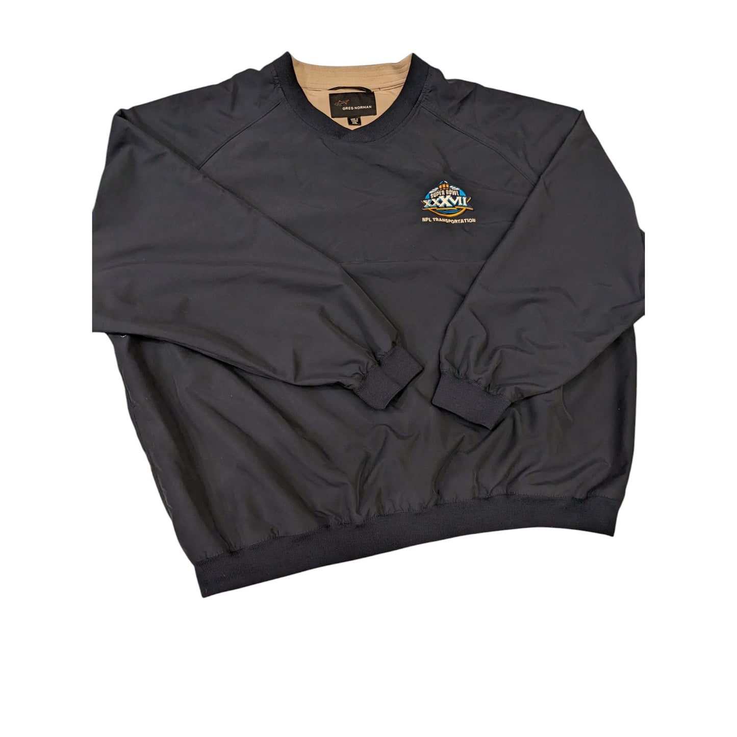 Greg Norman Pullover Super Bowl 37 NFL Transportation Men XXL Jacket Windbreaker