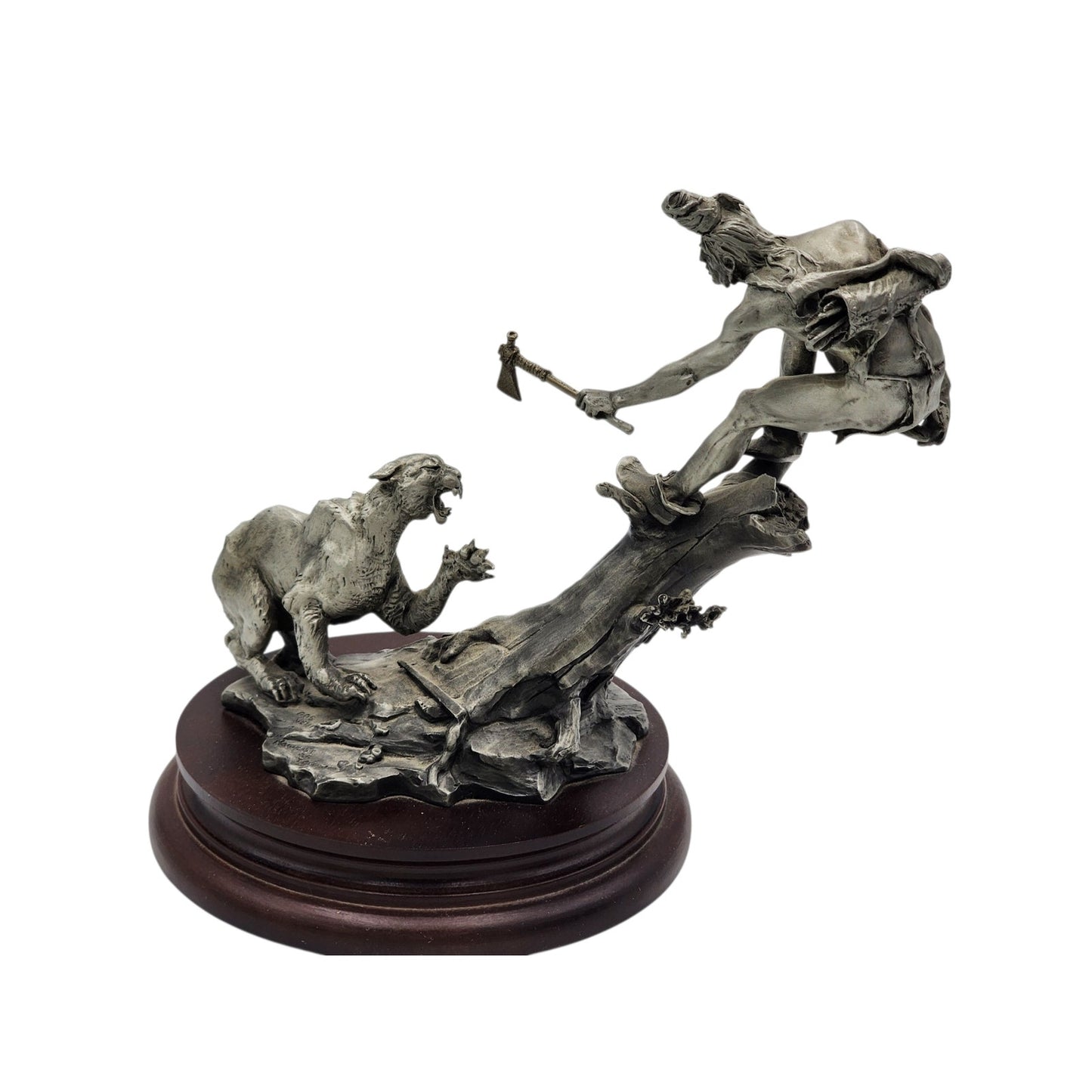 Chilmark Gros Ventre Moment of Truth Michael Boyett 82 Pewter Sculpture Western