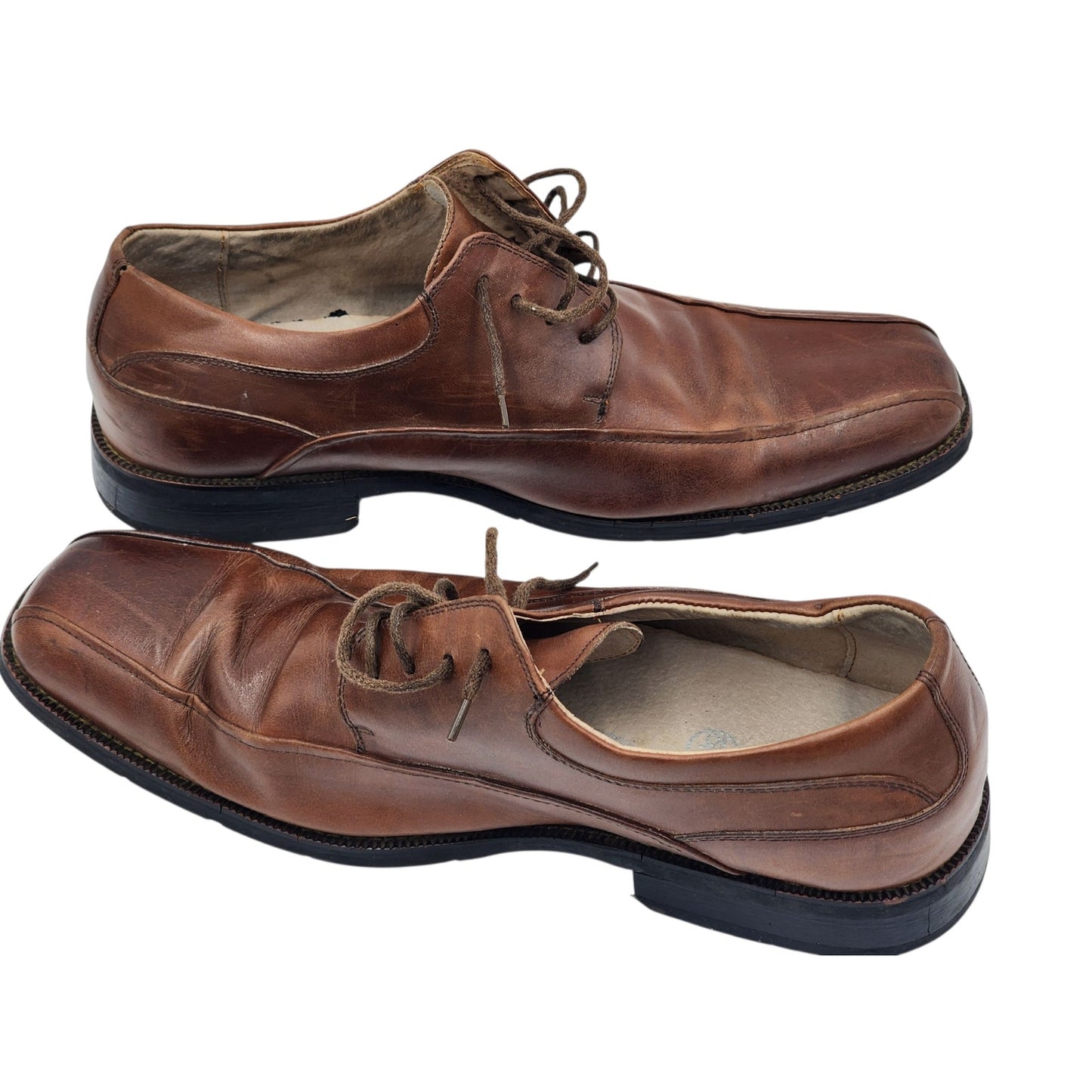 Florsheim Shoes Mens 11 3E Wide Comfortech Leather Oxford Dress Square Toe Lace