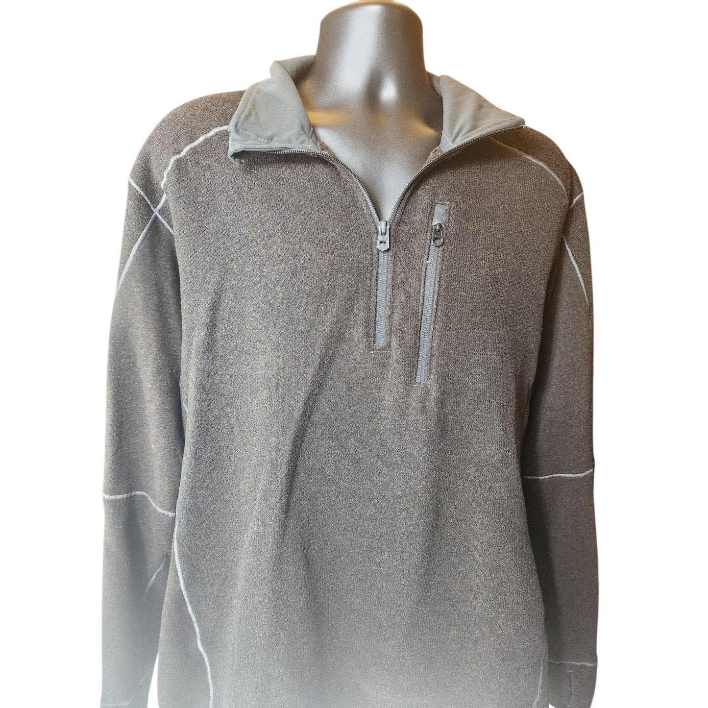 KUHL Sweater Mens XXL Fleece Zip Pullover Hiking Long Sleeve Born In Mountains