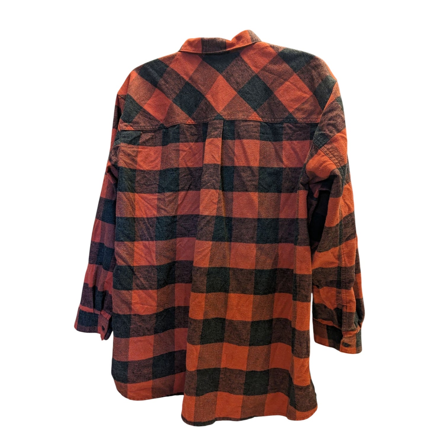 Eddie Bauer Women’s 3X Flannel Shirt Plaid Button Up Buffalo Check