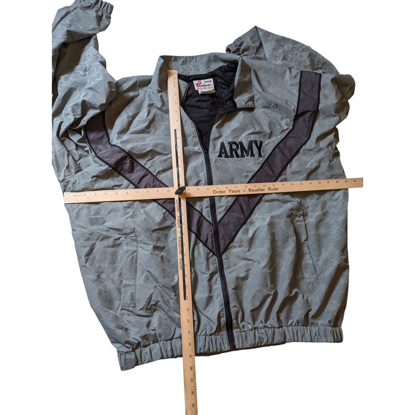 SKILCRAFT Army PFU Jacket Mens XL Long Nylon Windbreaker Military Surplus Refle