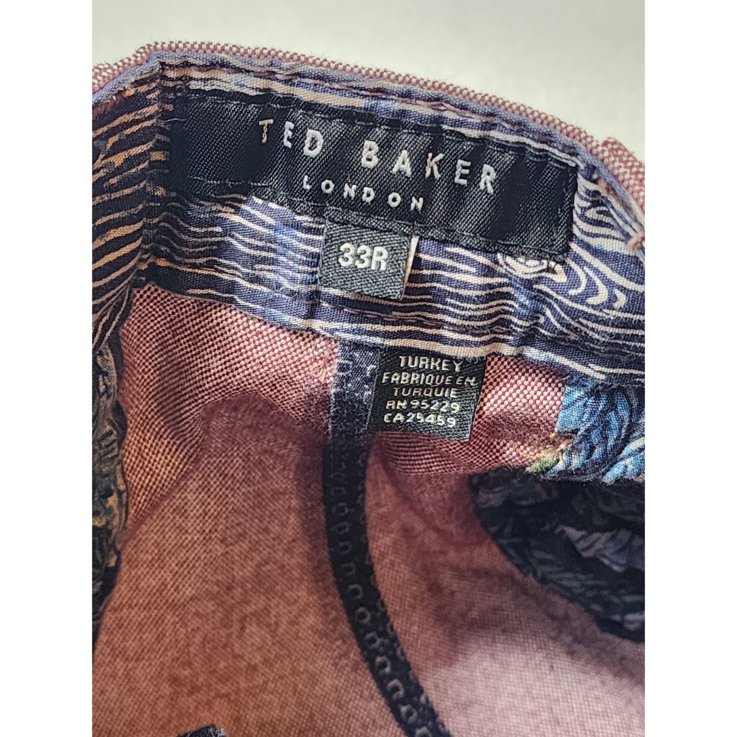 Ted Baker London Mens 33R Pants Slim Fit Trousers Flat Front Business Casual