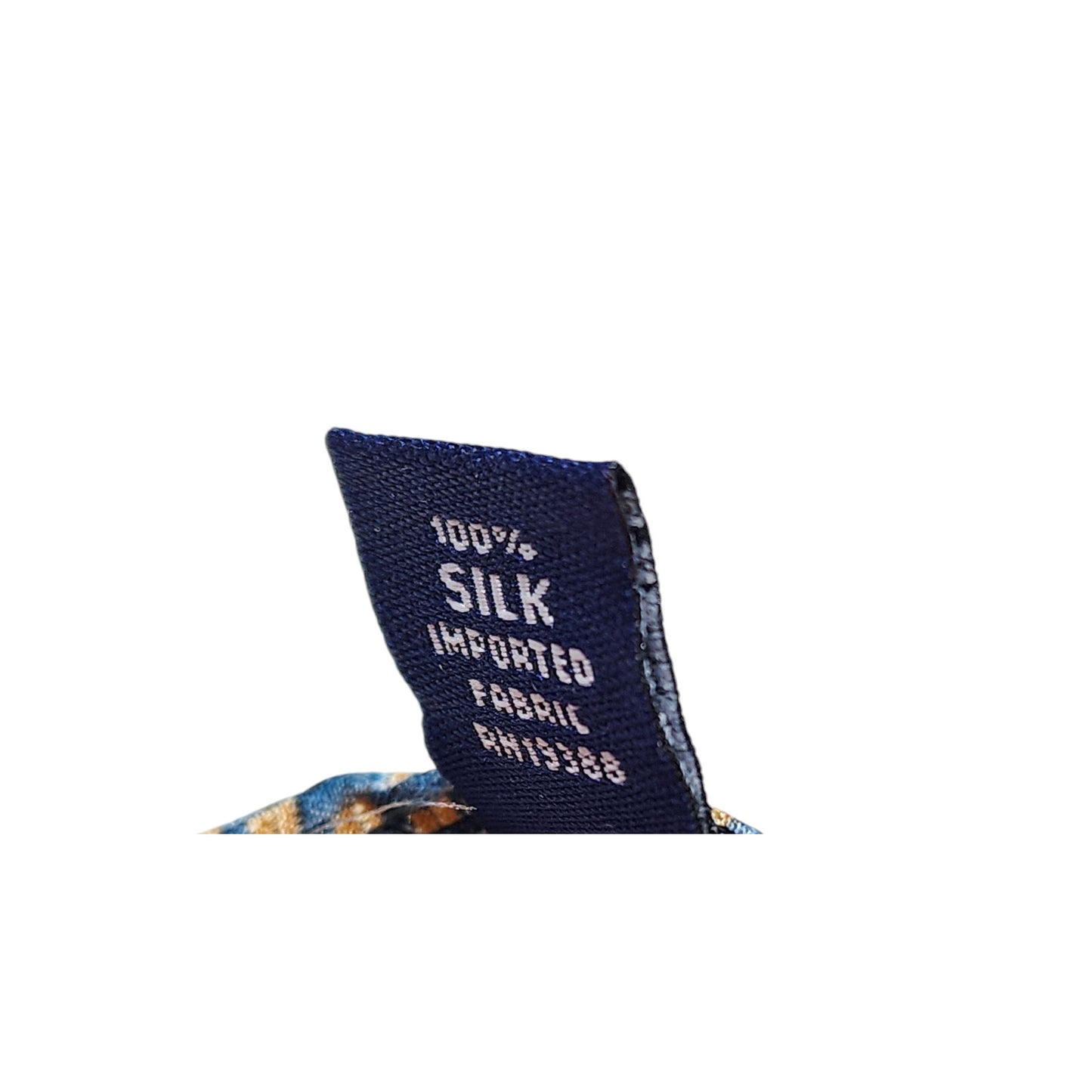 Nautica Mens Silk Tie Geometric Pattern Blue Gold Made Costa Rica Neckwear