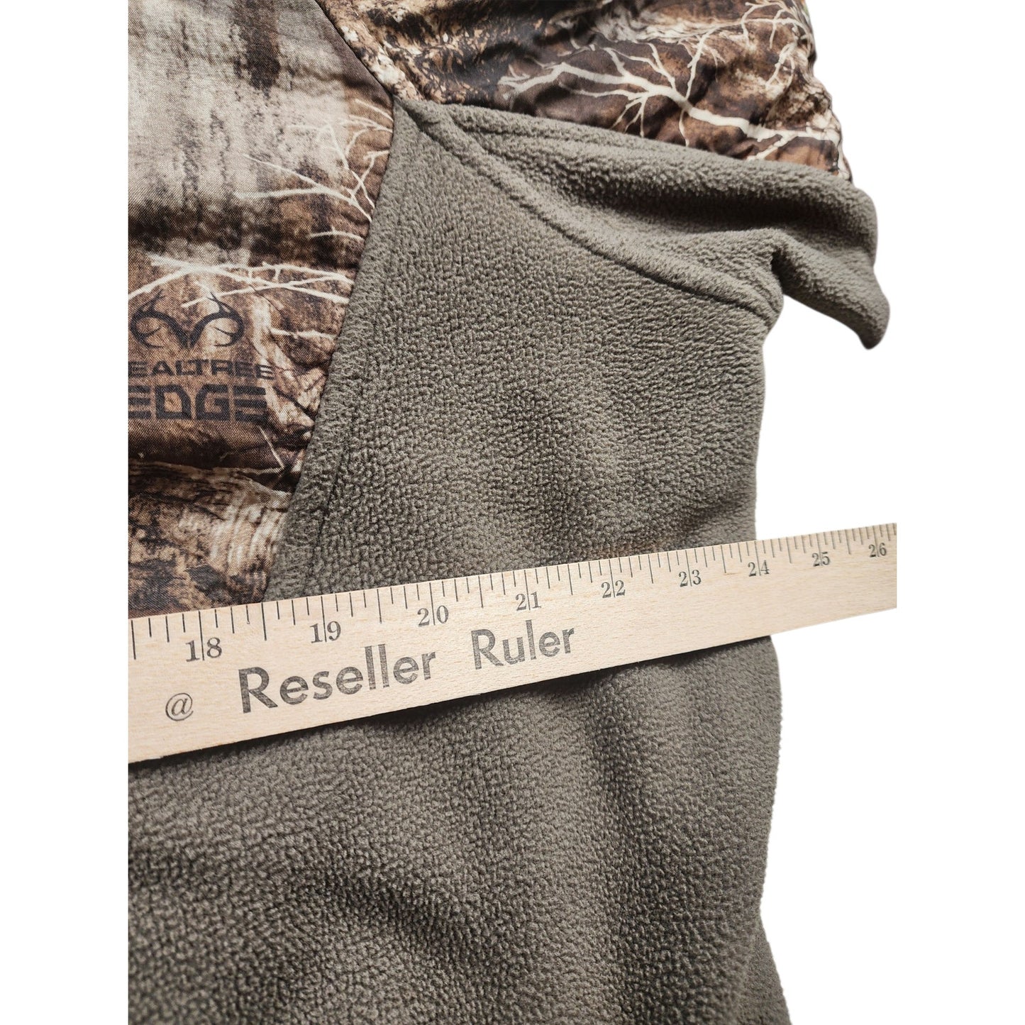 Magellan Outdoors Mens Large Realtree Edge Camo Zip Fleece Jacket Hunting Hiking
