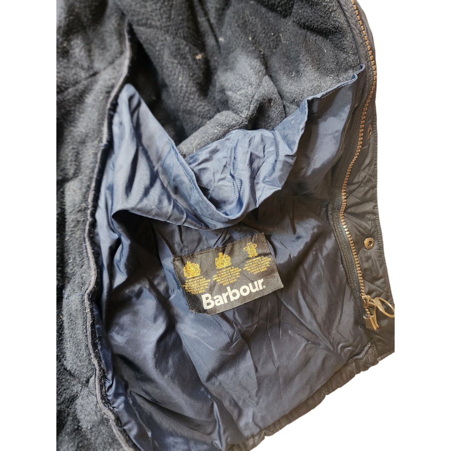 Barbour Quilted Jacket Mens Medium Navy Blue Classic Country Heritage British