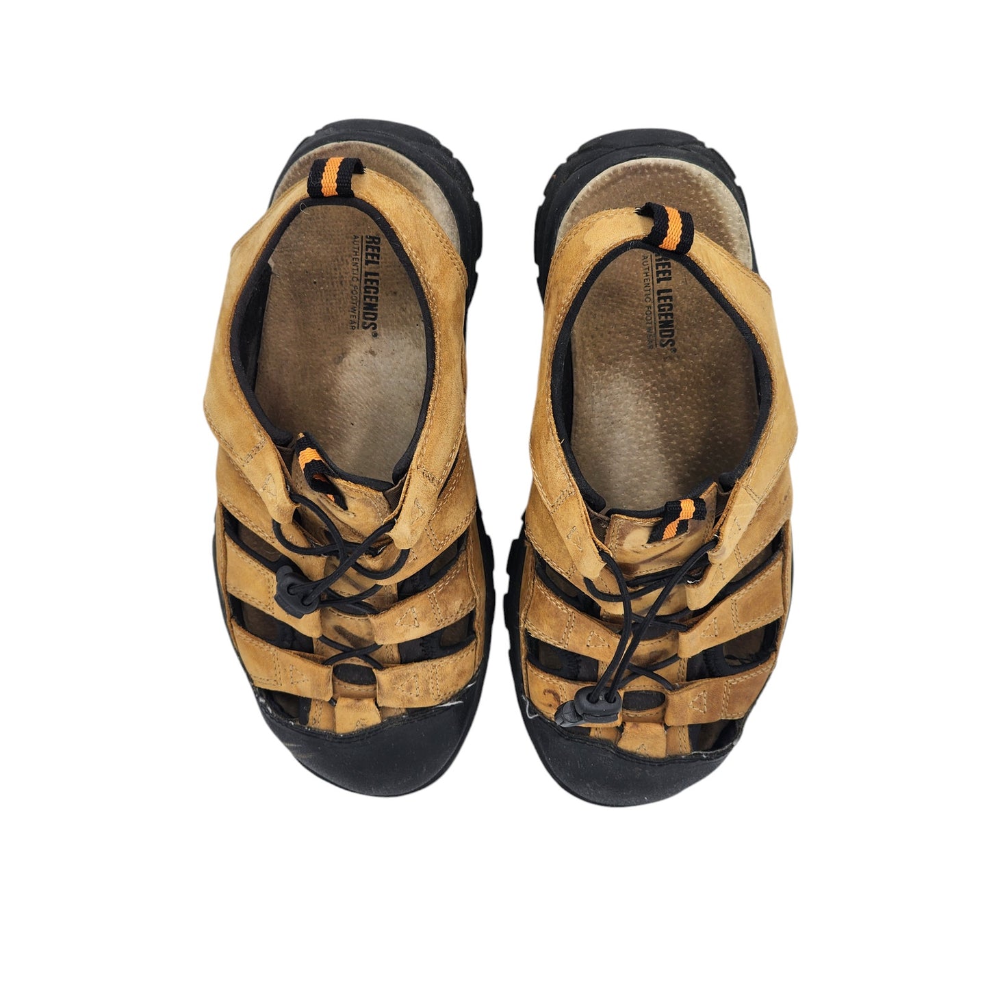 Reel Legends Sandals Fisherman Mens Size 9M Wolf Leather Outdoor Adjustable