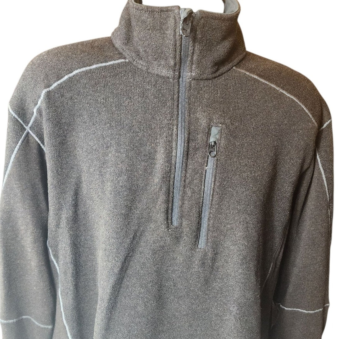 KUHL Sweater Mens XXL Fleece Zip Pullover Hiking Long Sleeve Born In Mountains