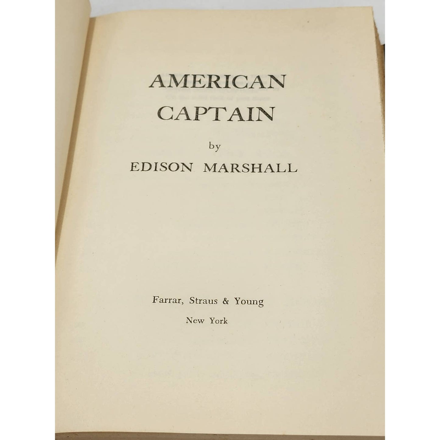 American Captain By Edison Marshall Historical Adventure Seafaring Vintage 1954