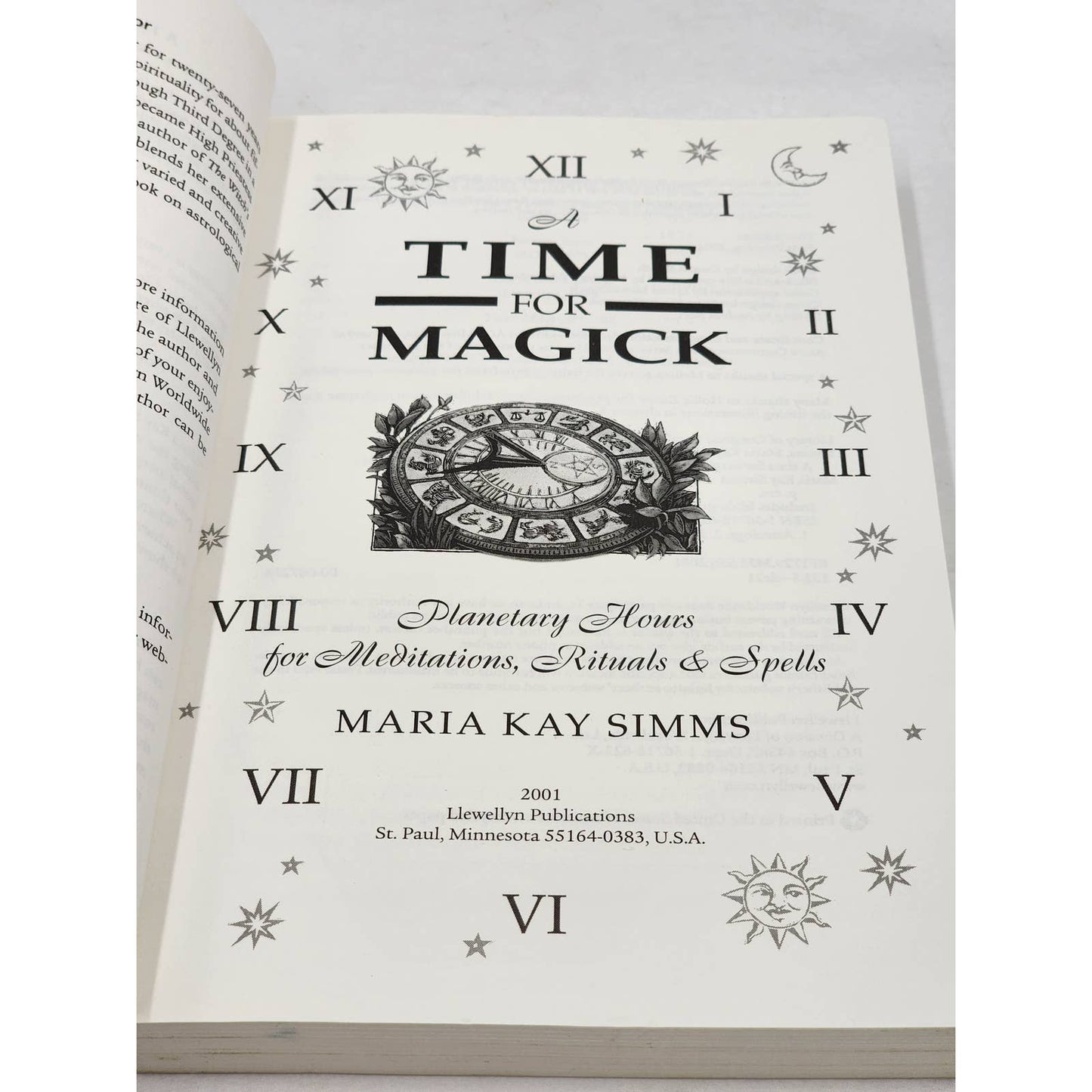 A Time For Magick Planetary Hours Mediation Ritual Spells By Maria Kay Simms 1st
