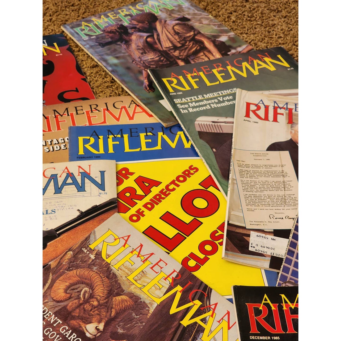 1985 The American Rifleman Magazine Lot 12 Vintage American History Hunting NRA