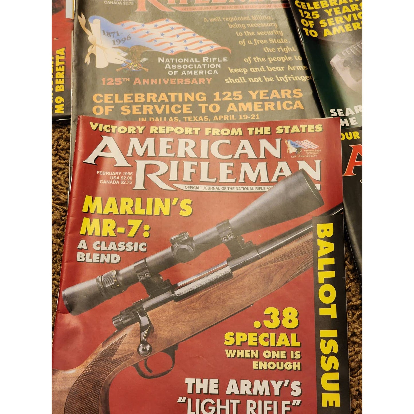 1996 The American Rifleman Magazine Lot 9 Vintage American History Hunting NRA