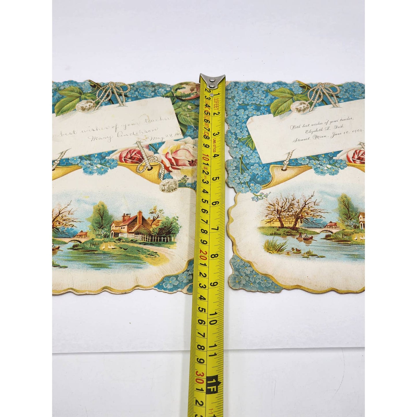 c1904 Antique Greeting Card To Teacher Minnesota 1904, 1907