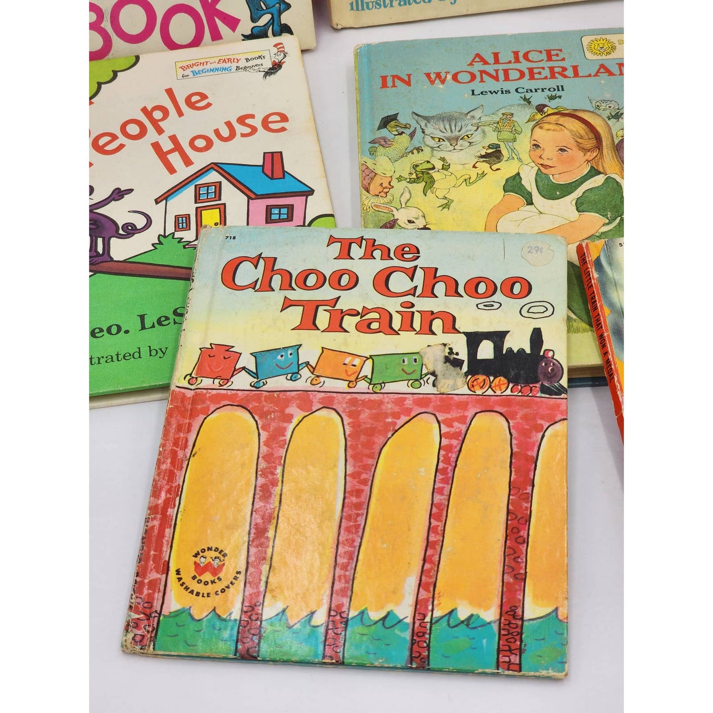 Vintage Childrens Books Lot 8 Christmas Tree Alice Wonderland Choo Choo Train