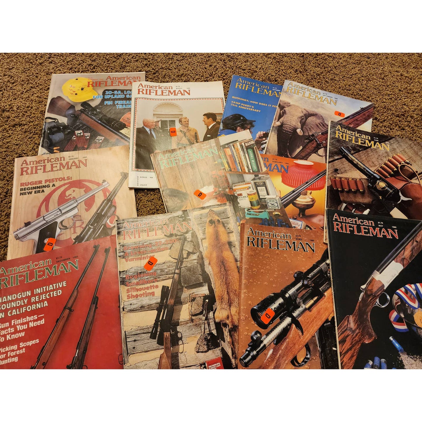 1982 The American Rifleman Magazine Lot 12 Vintage American History Hunting NRA