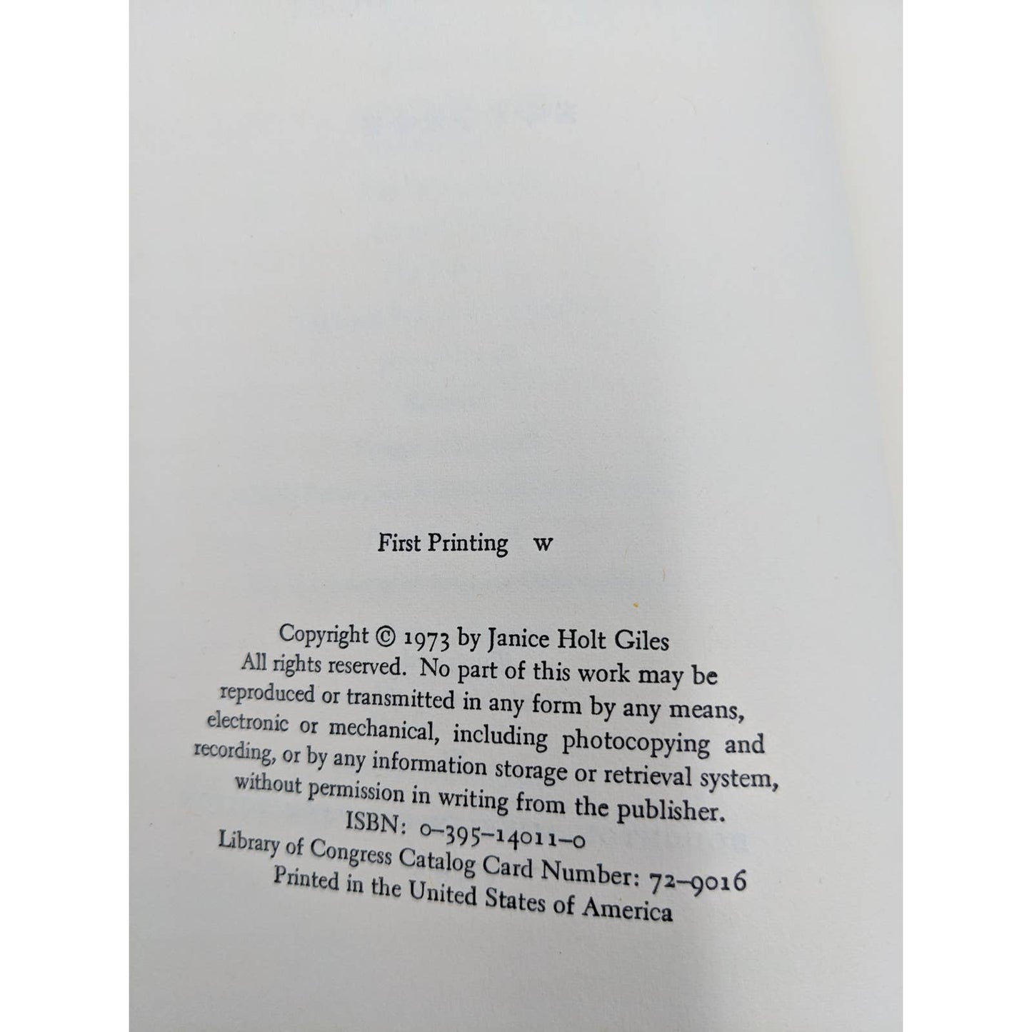 Kinta Years By Janice Holt Giles Vintage First Printing Childhood Biography 1973