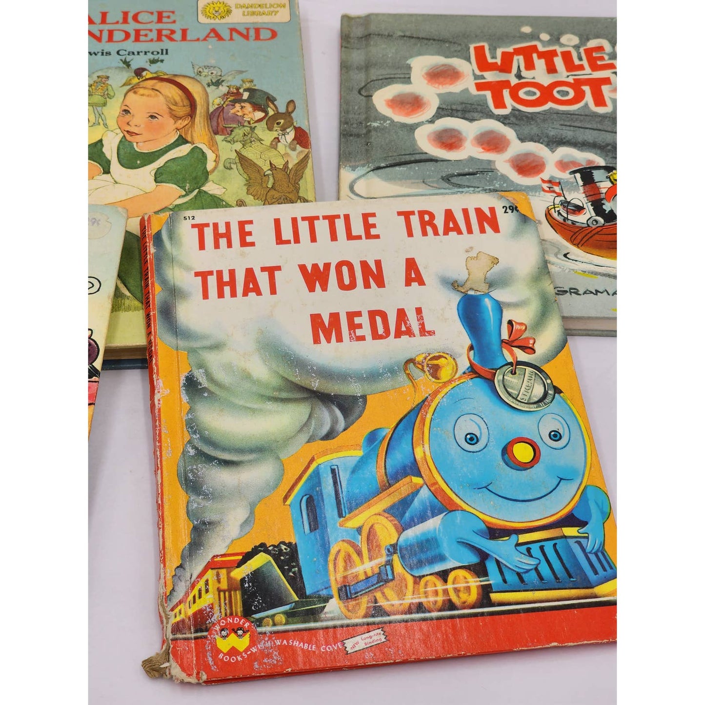 Vintage Childrens Books Lot 8 Christmas Tree Alice Wonderland Choo Choo Train