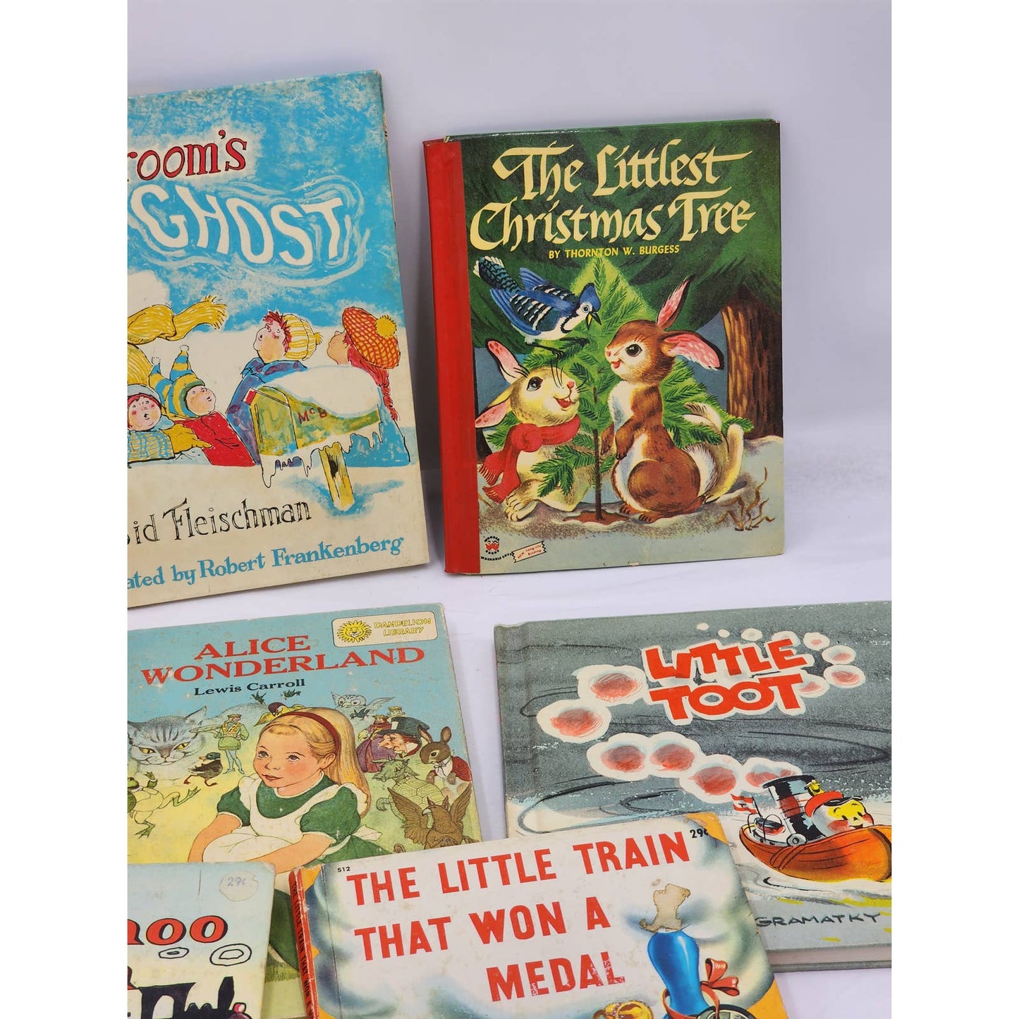 Vintage Childrens Books Lot 8 Christmas Tree Alice Wonderland Choo Choo Train