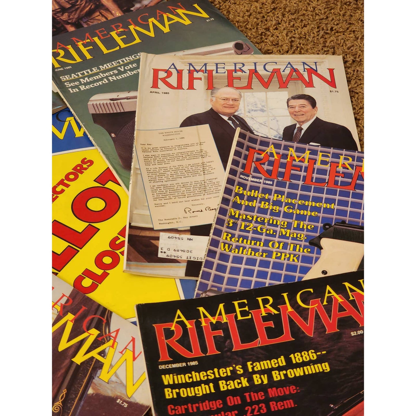 1985 The American Rifleman Magazine Lot 12 Vintage American History Hunting NRA