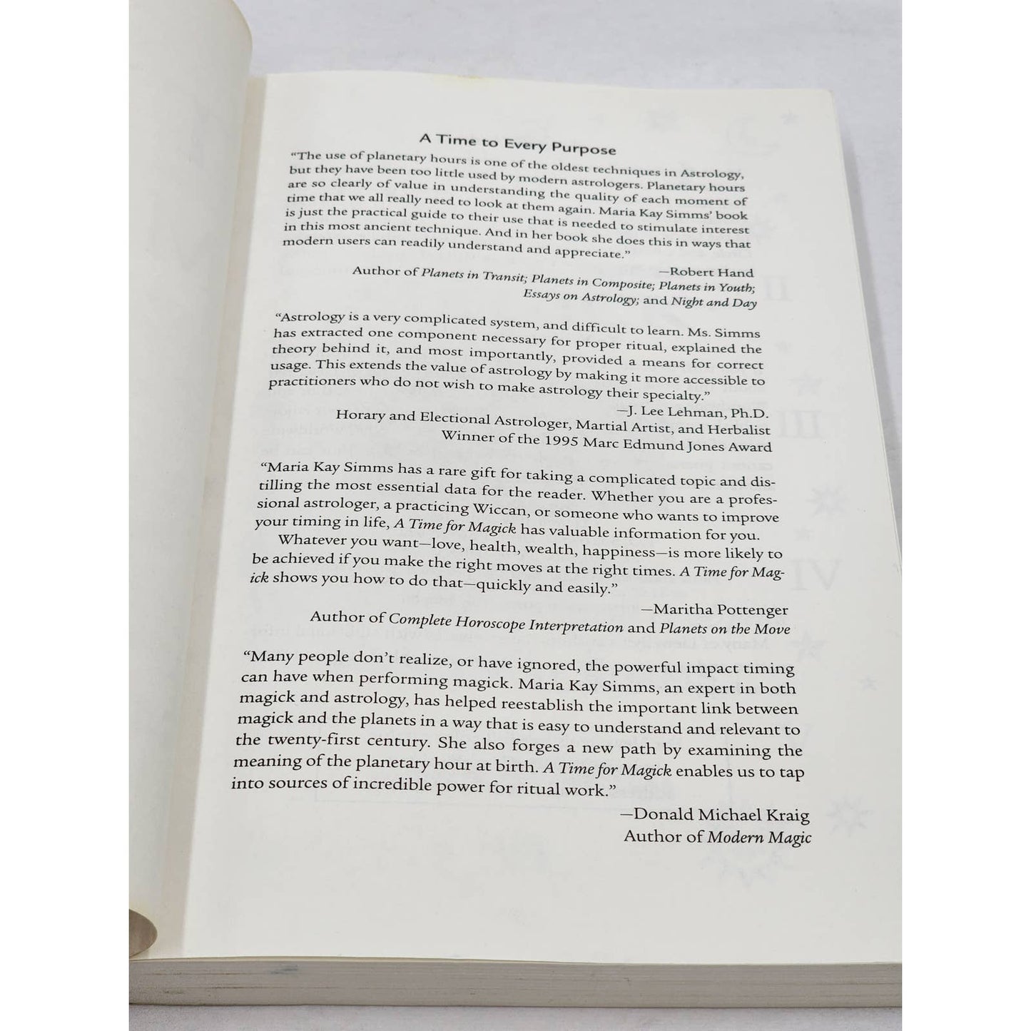 A Time For Magick Planetary Hours Mediation Ritual Spells By Maria Kay Simms 1st