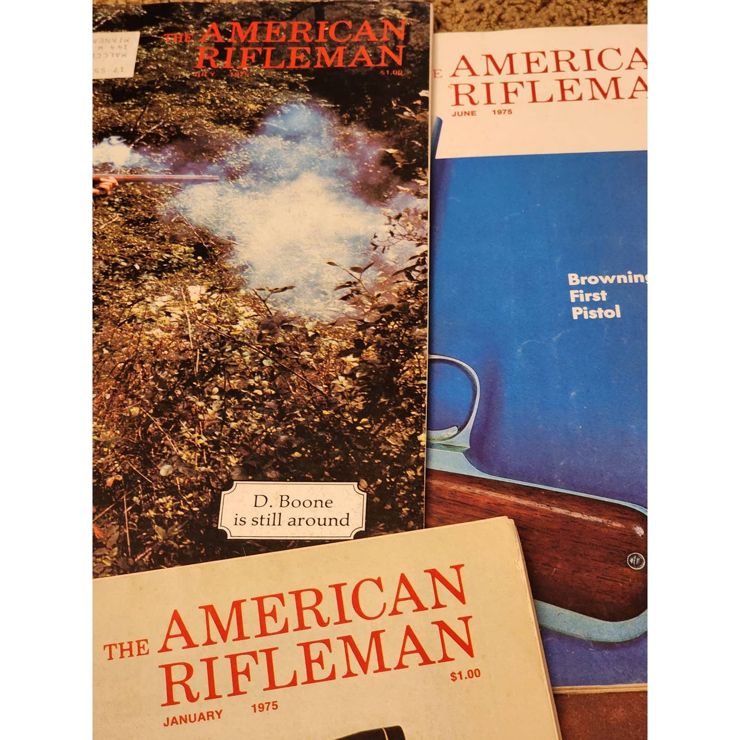 1975 The American Rifleman Magazine Lot 9 Vintage American History Hunting NRA