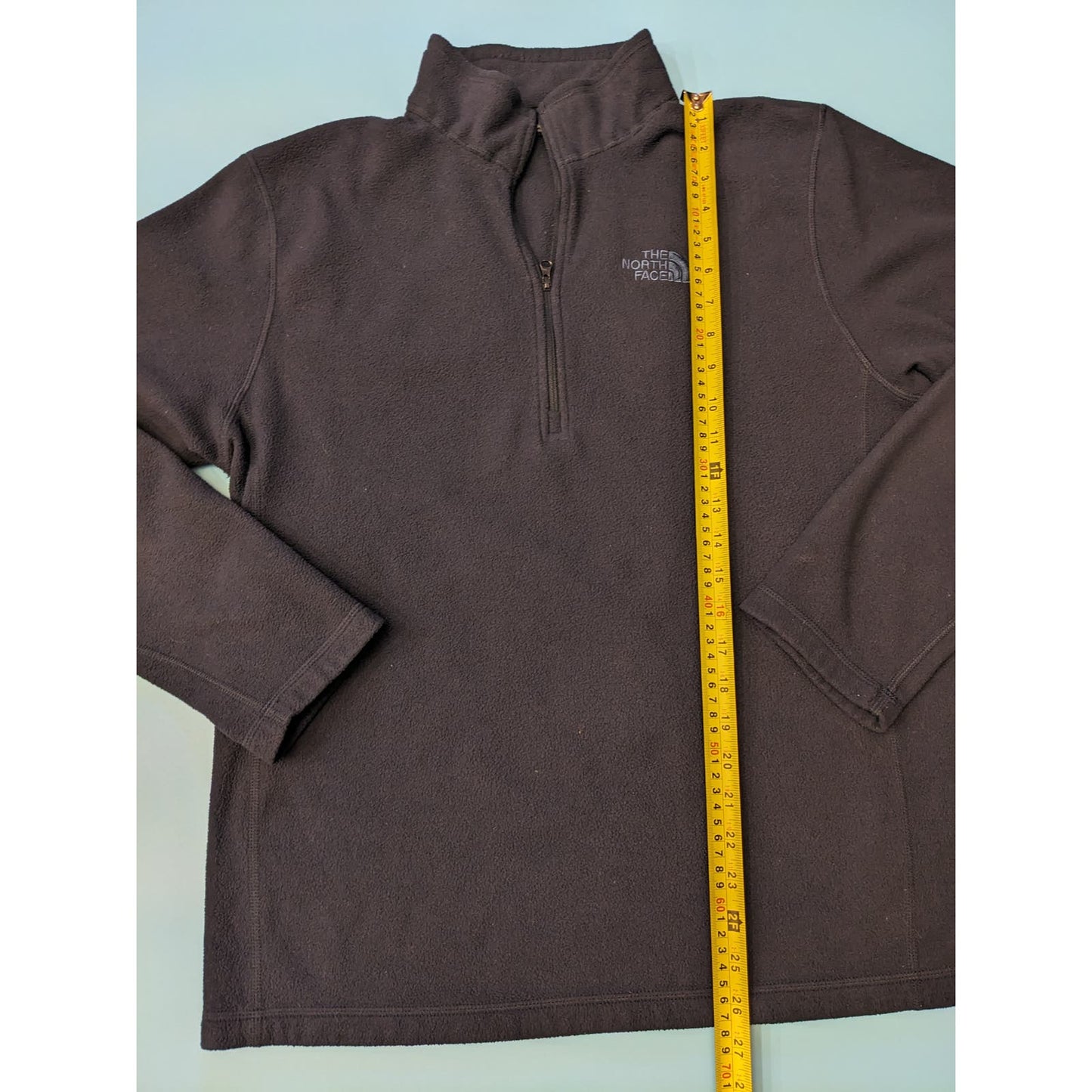 North Face Mens Fleece Sweatshirt Sz L Zip Up Pullover Soft Comfort Glacier Blue