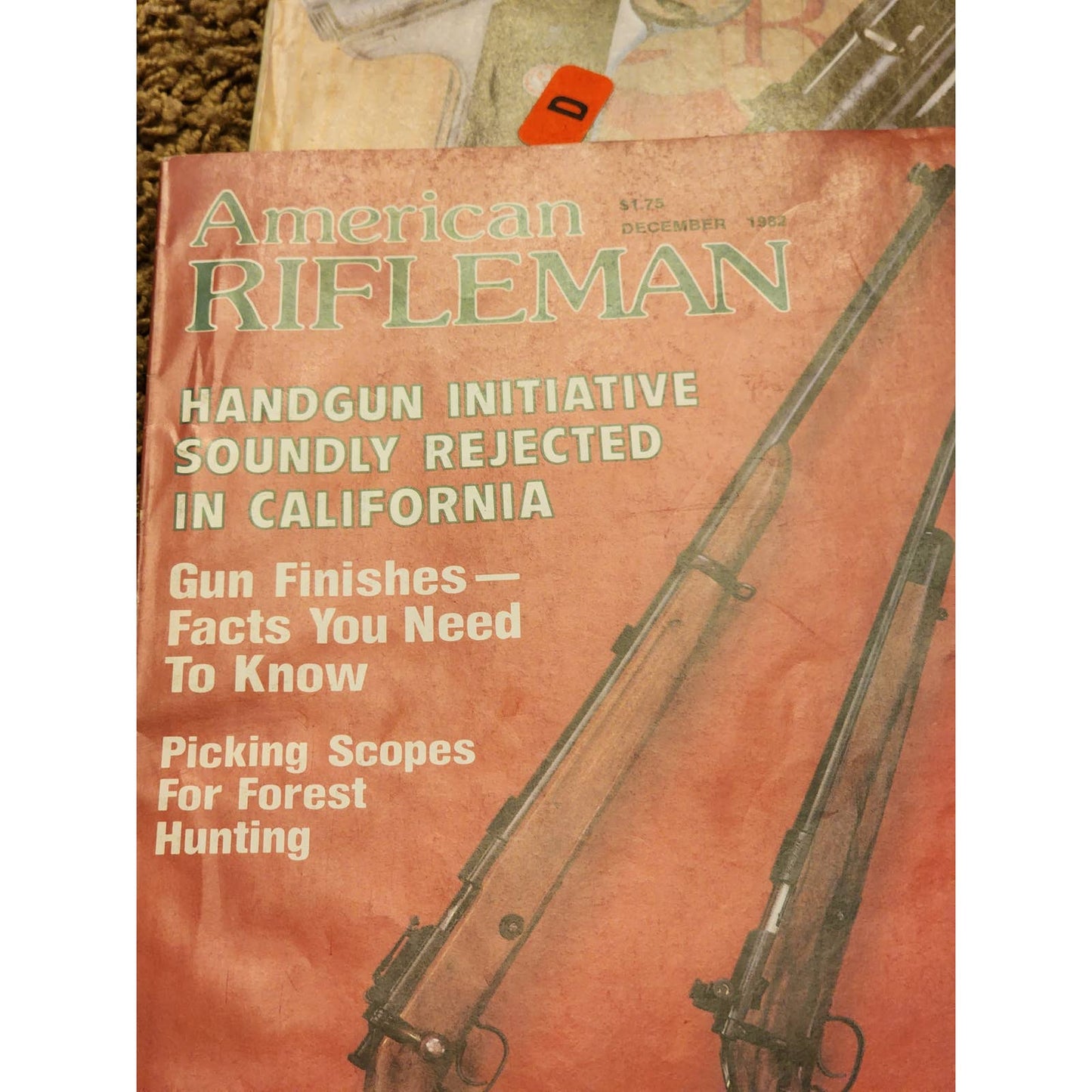 1982 The American Rifleman Magazine Lot 12 Vintage American History Hunting NRA