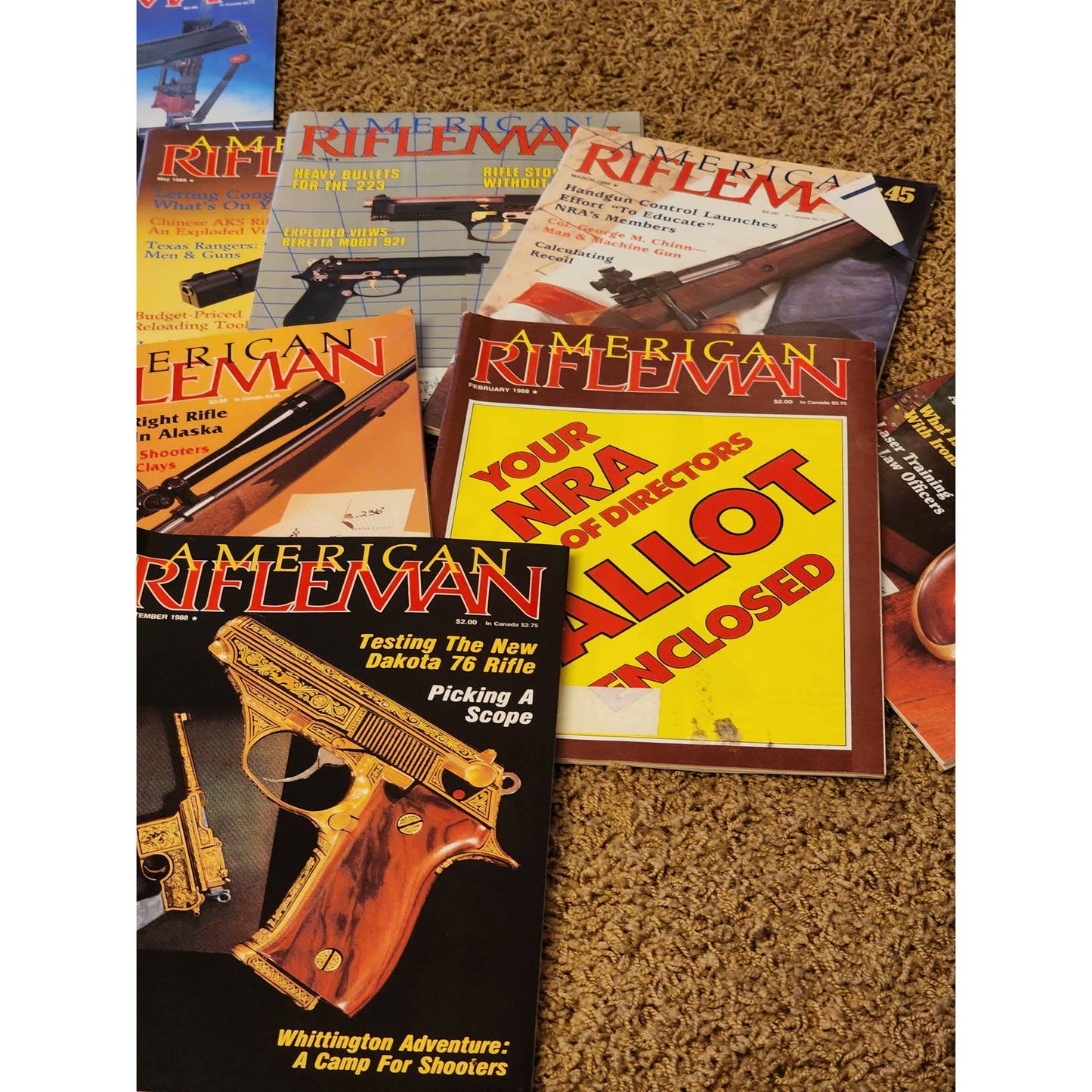 1988 The American Rifleman Magazine Lot 12 Vintage American History Hunting NRA