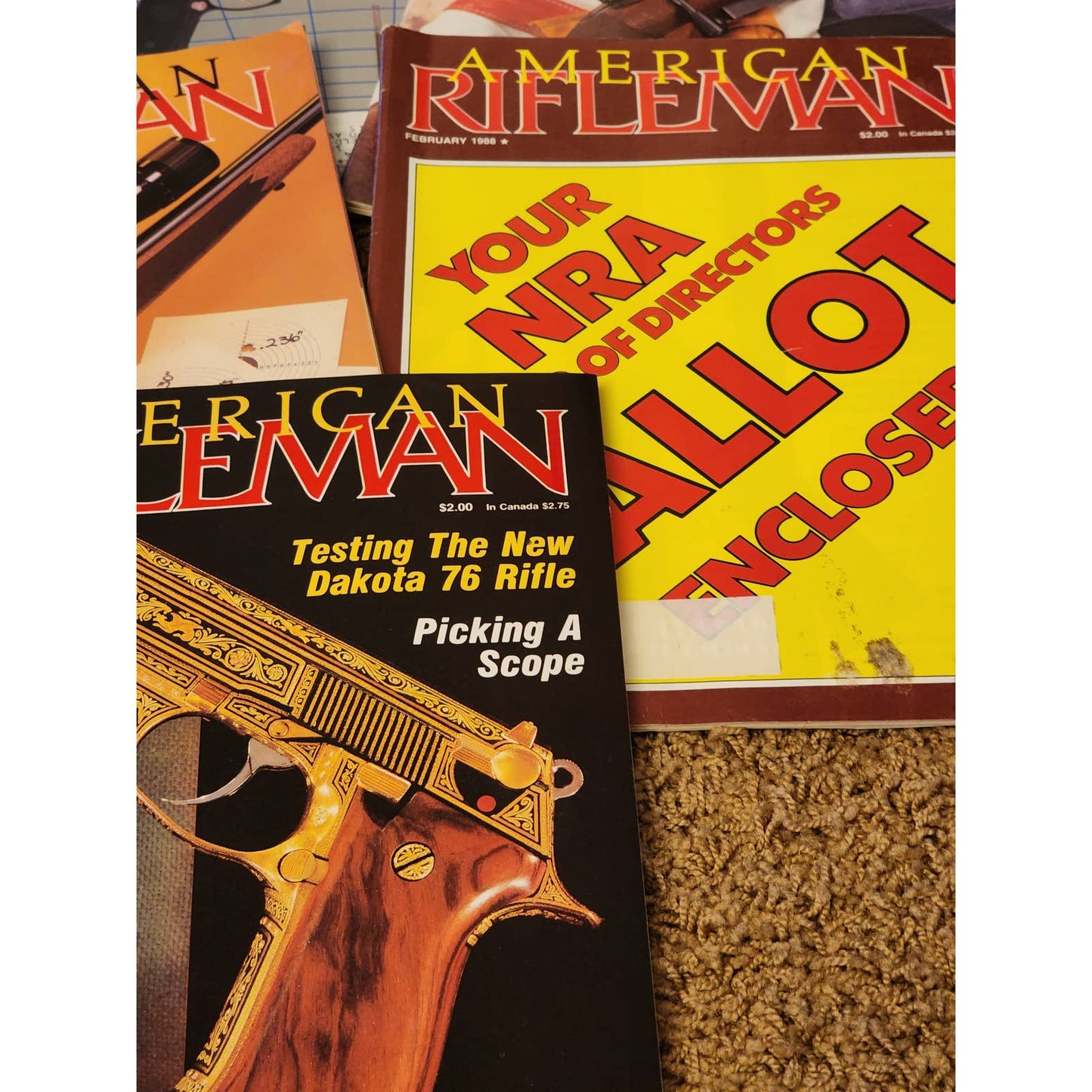 1988 The American Rifleman Magazine Lot 12 Vintage American History Hunting NRA