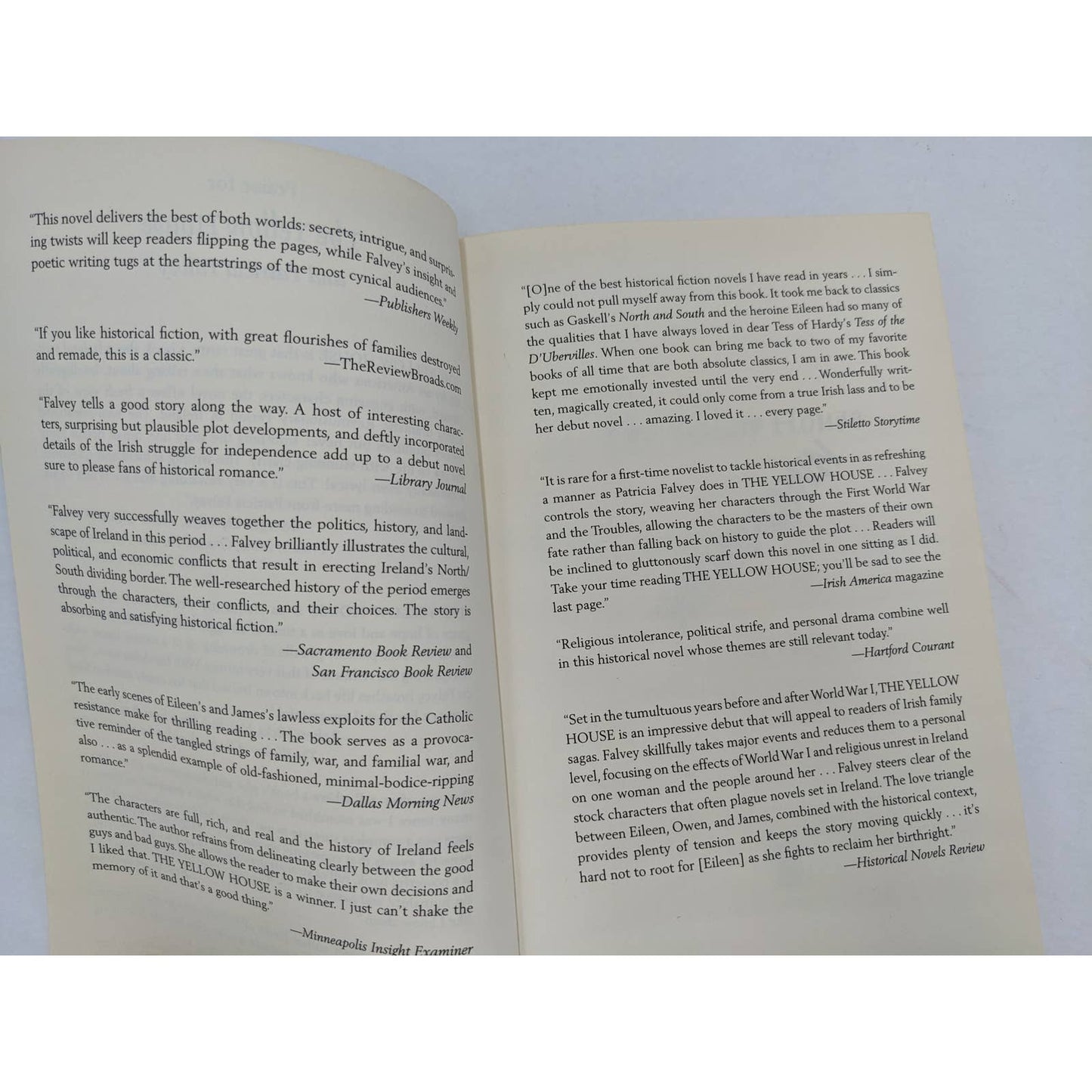 The Yellow House A Novel By Patricia Falvey Best Seller First Trade Edition 2011