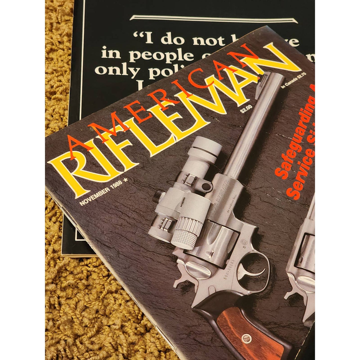 1988 The American Rifleman Magazine Lot 12 Vintage American History Hunting NRA